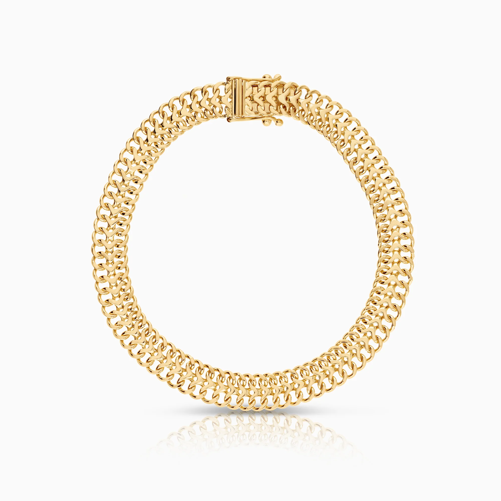 Herringbone bracelet 12.54g 18K gold