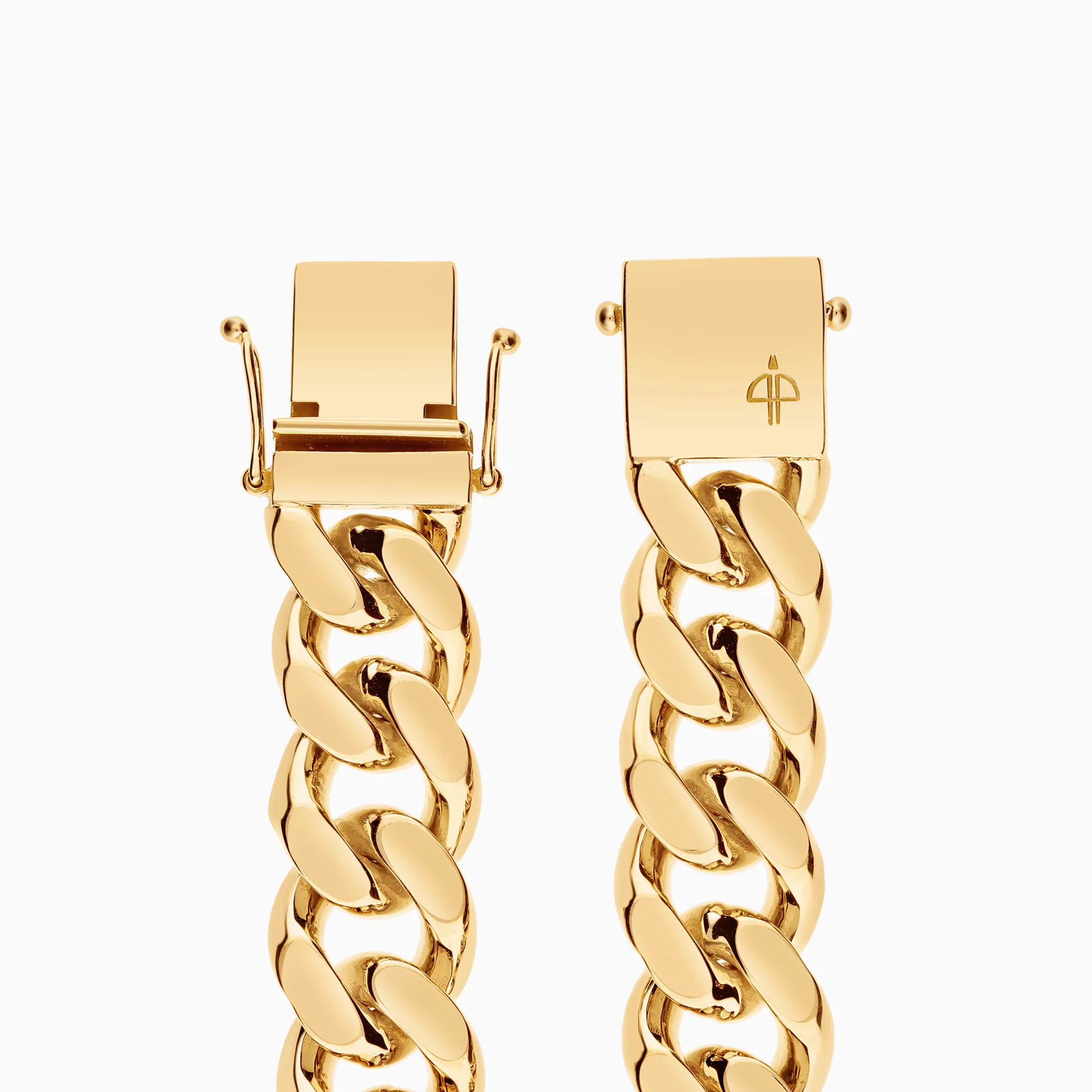 Curb bracelet 94.21g 18K gold - Image 2