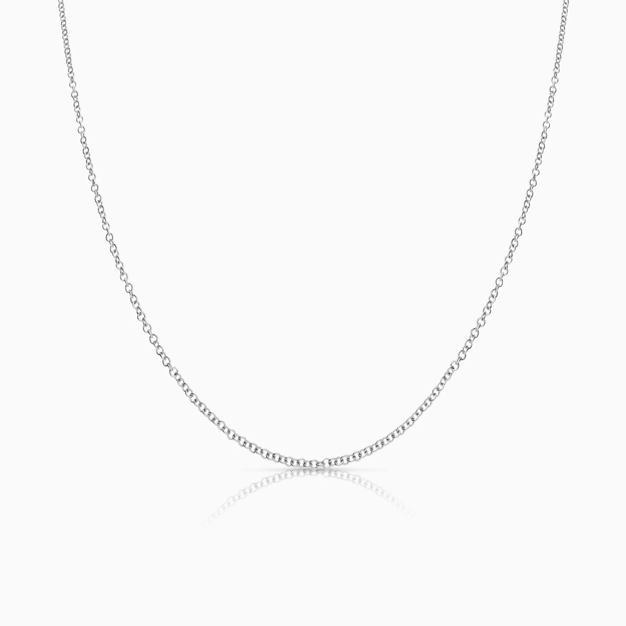 Pea chain 40.5cm 18K white gold