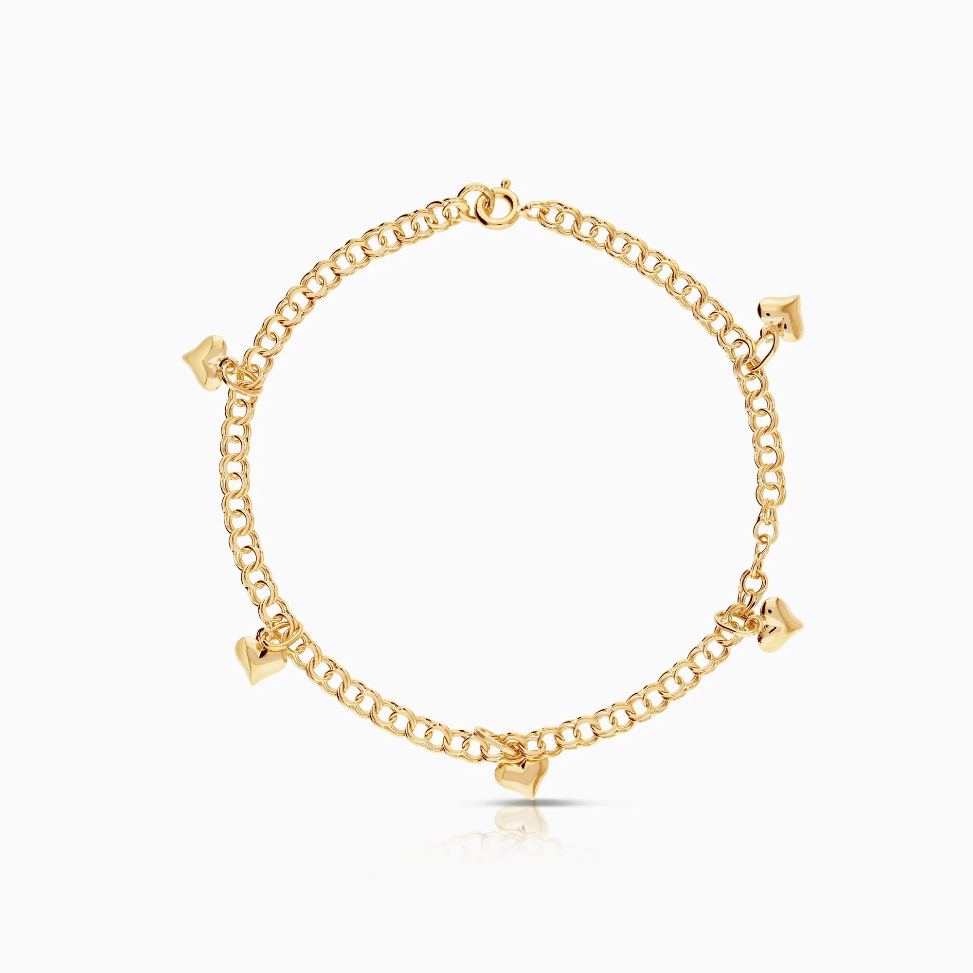 Bismarck bracelet with hearts 4.15g 18K gold