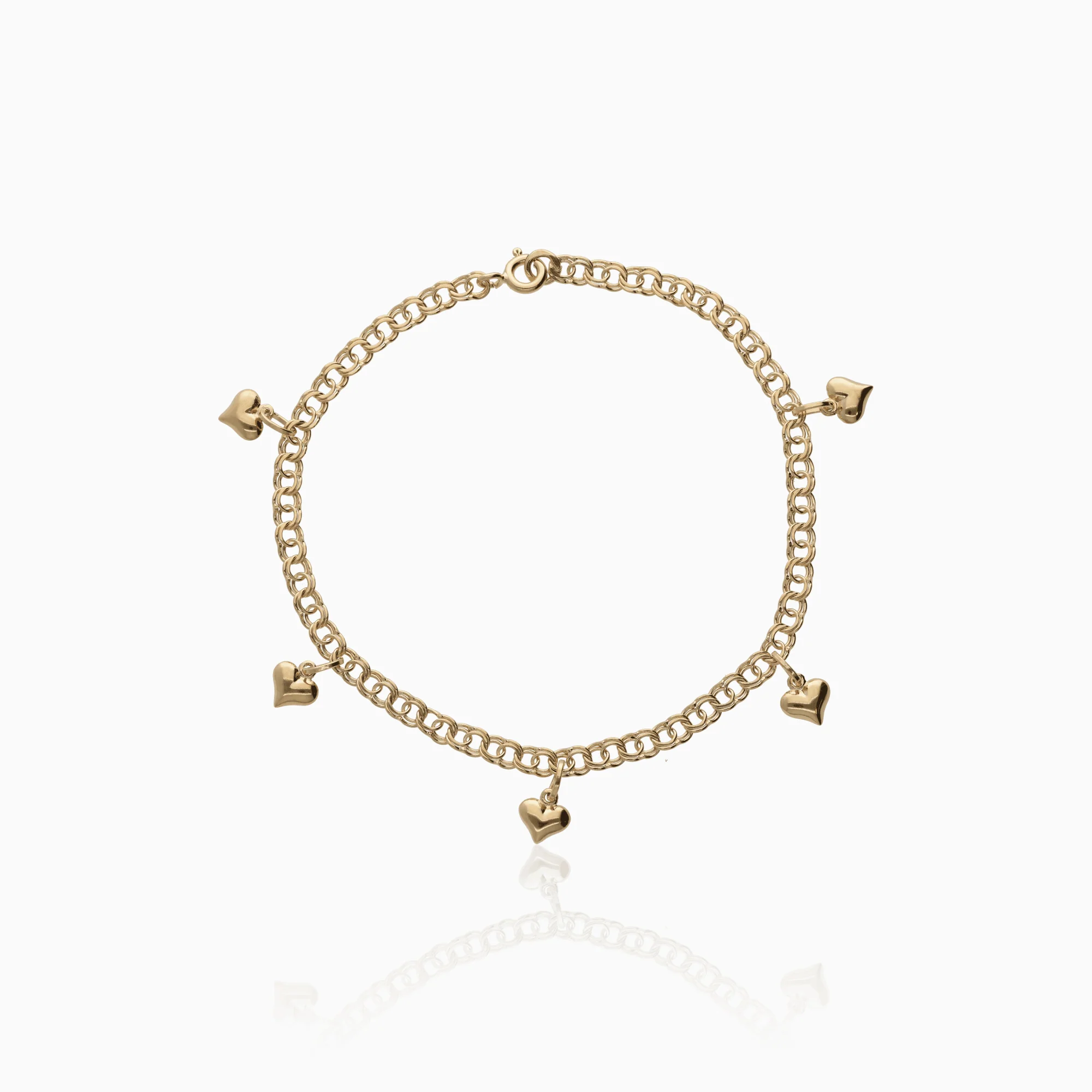 Bismarck bracelet with hearts 4.25g 18K gold