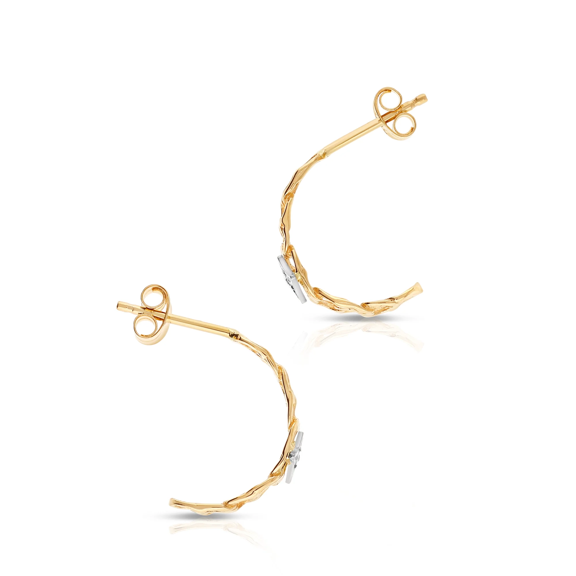 Bismarck earrings 0.02ct 18K gold - Image 2