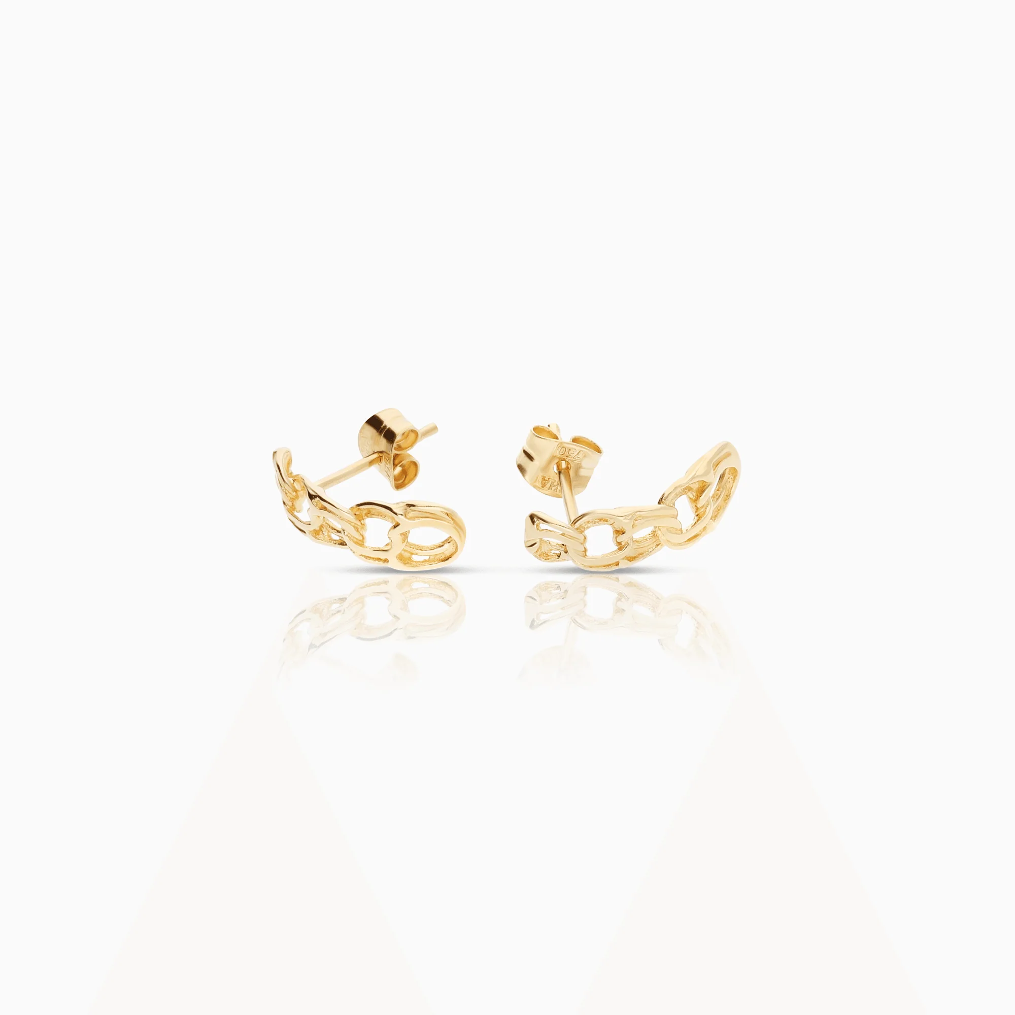 Bismarck earrings 1.35g 18K gold - Image 2