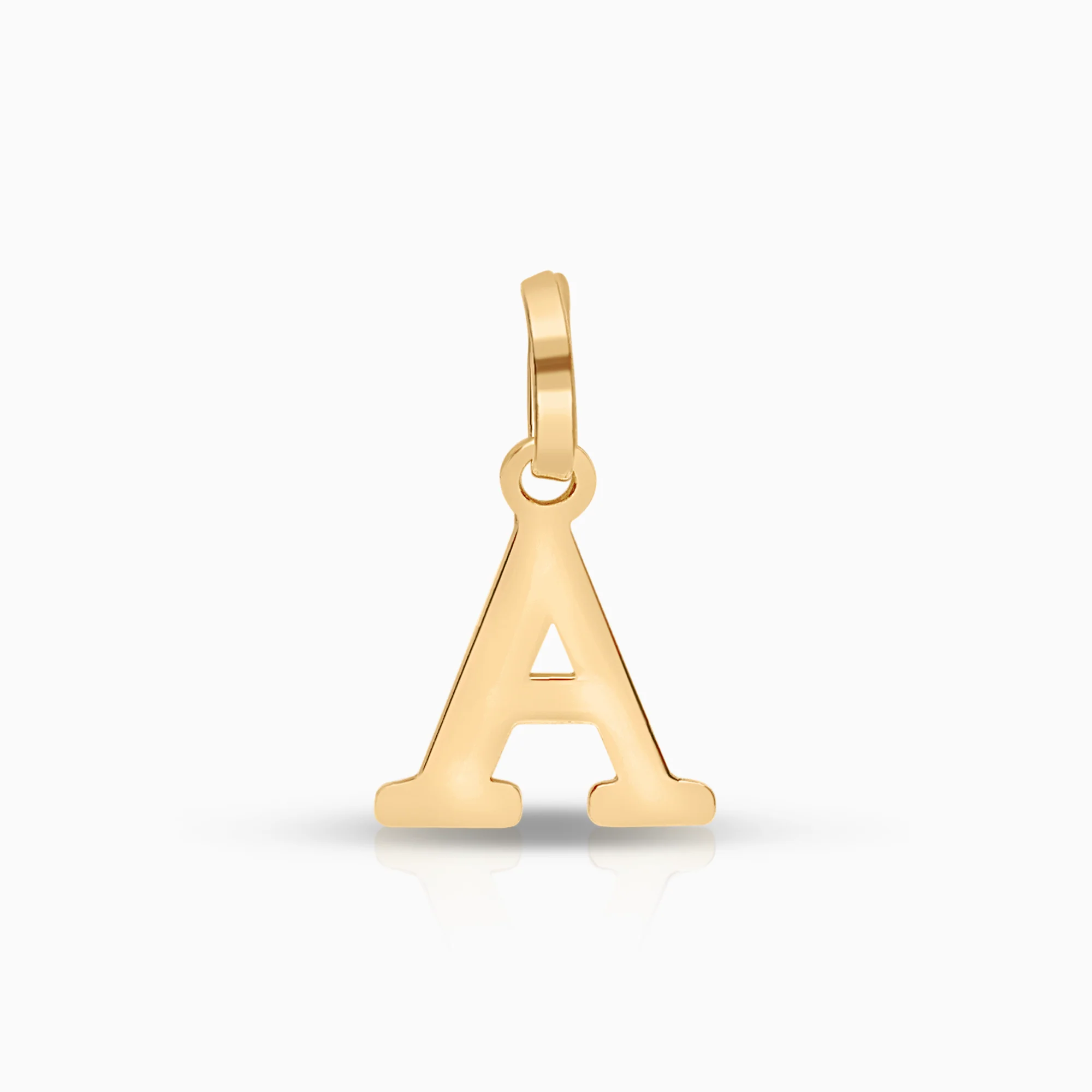 Letter A pendant 0.12g 18K gold