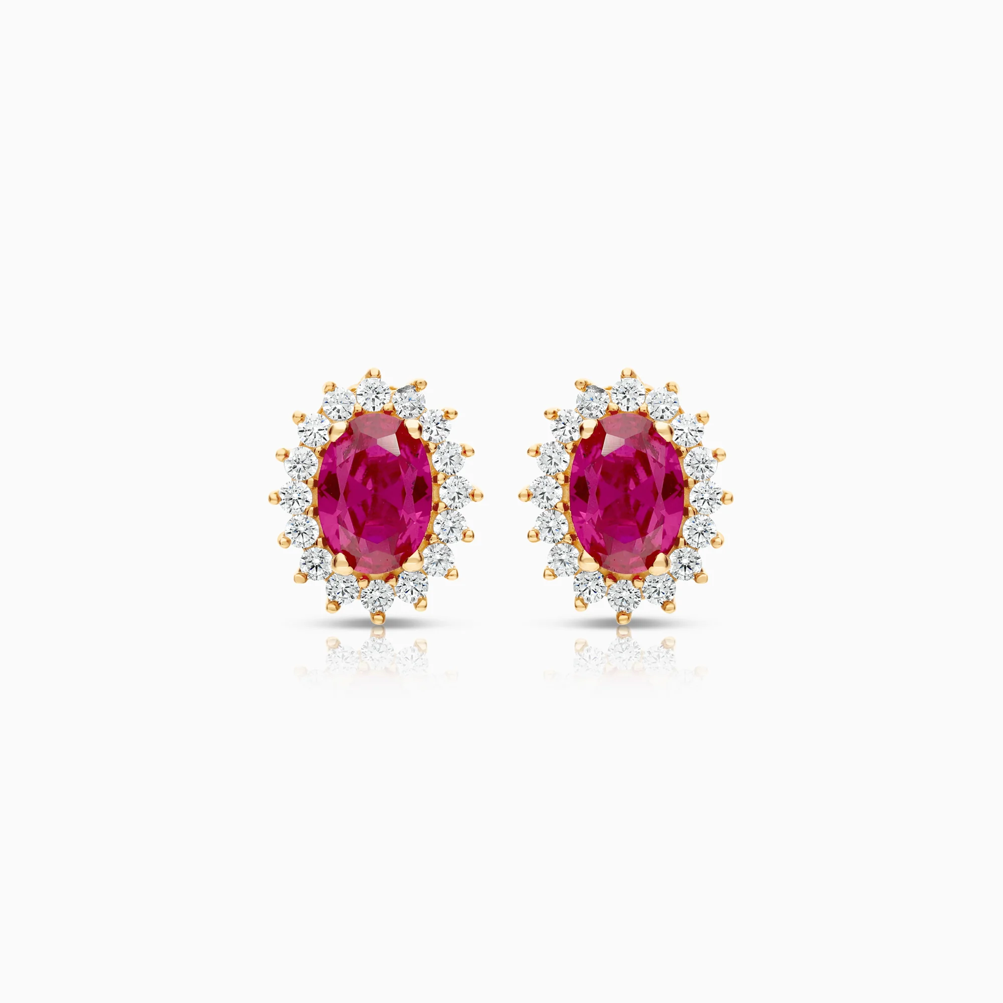 Carmosé earrings ruby 3.12g 18K gold.