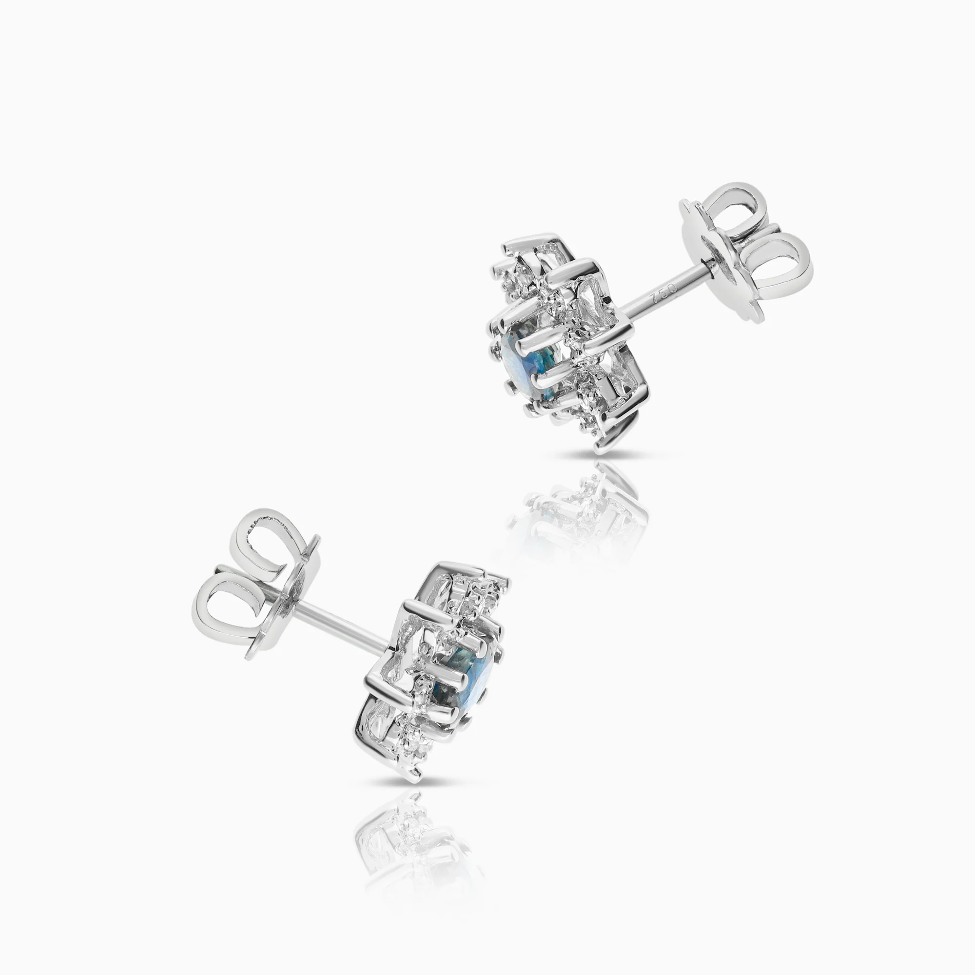 Carmosé earrings sapphires 3.80g 18K white gold - Image 2