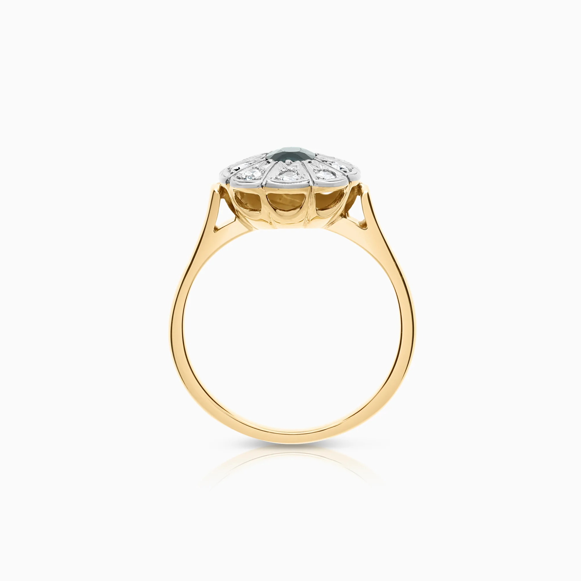 Cluster ring 0.20ct 14K gold - Image 2
