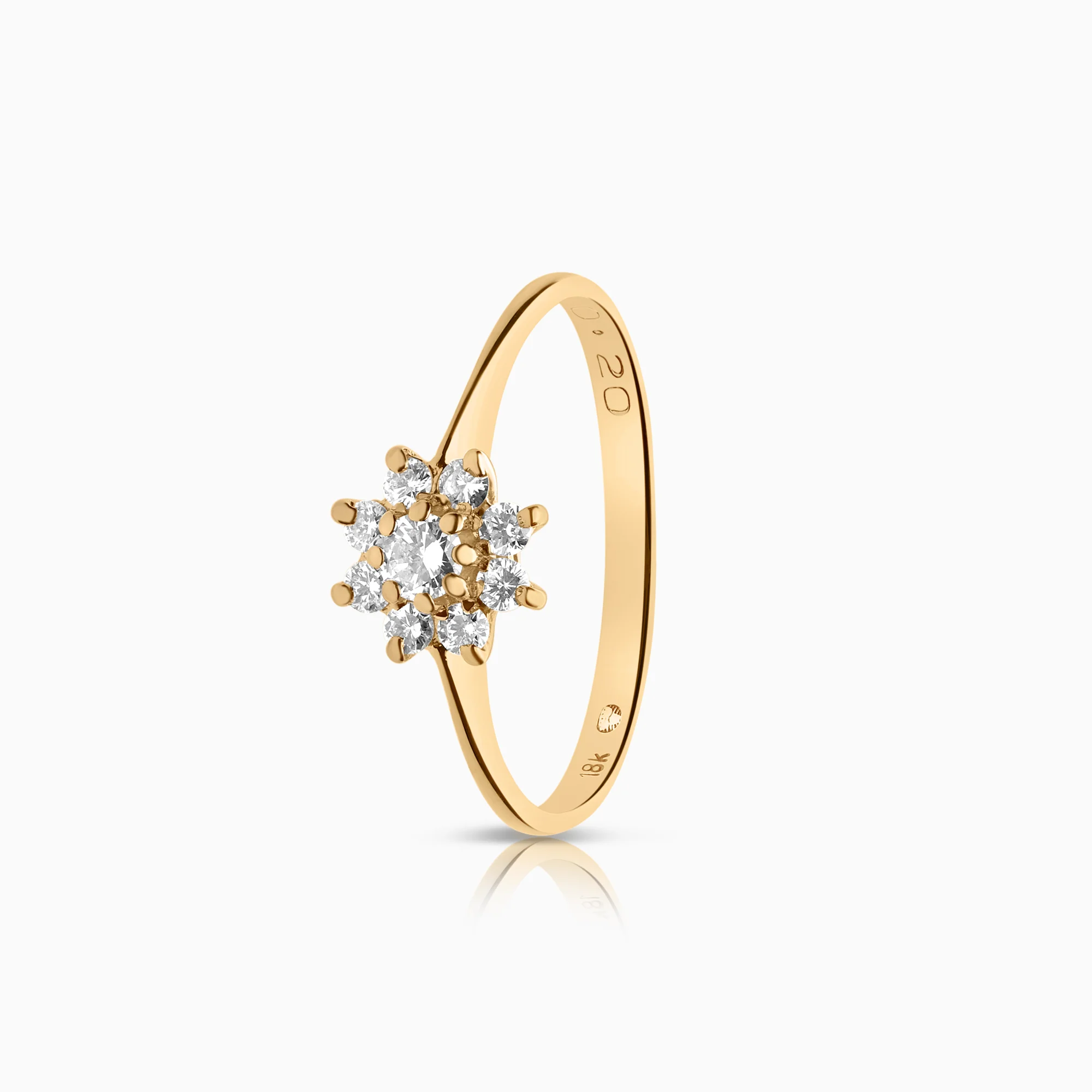 Carmosé ring 0.20ct 18K gold