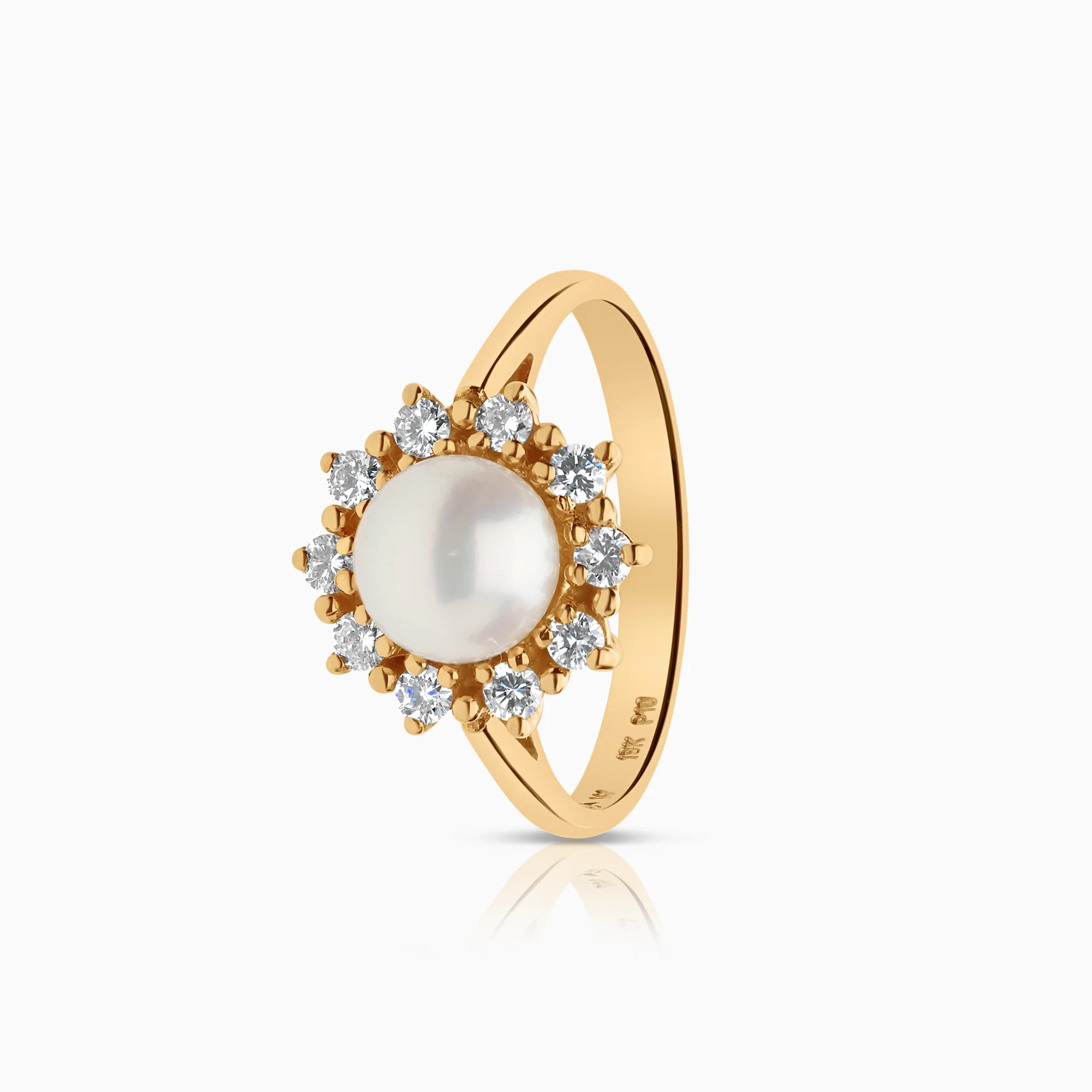 Cluster (Carmosé) ring 0.30ct 18K gold