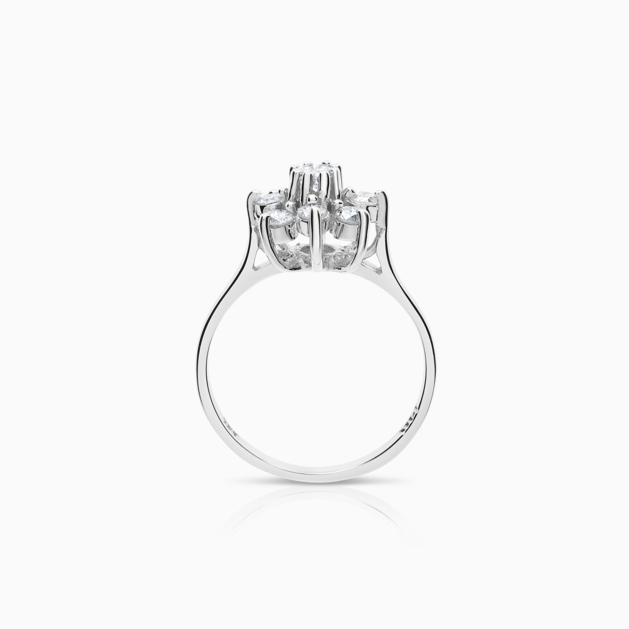 Cluster ring 0.40ct 14K white gold - Image 2