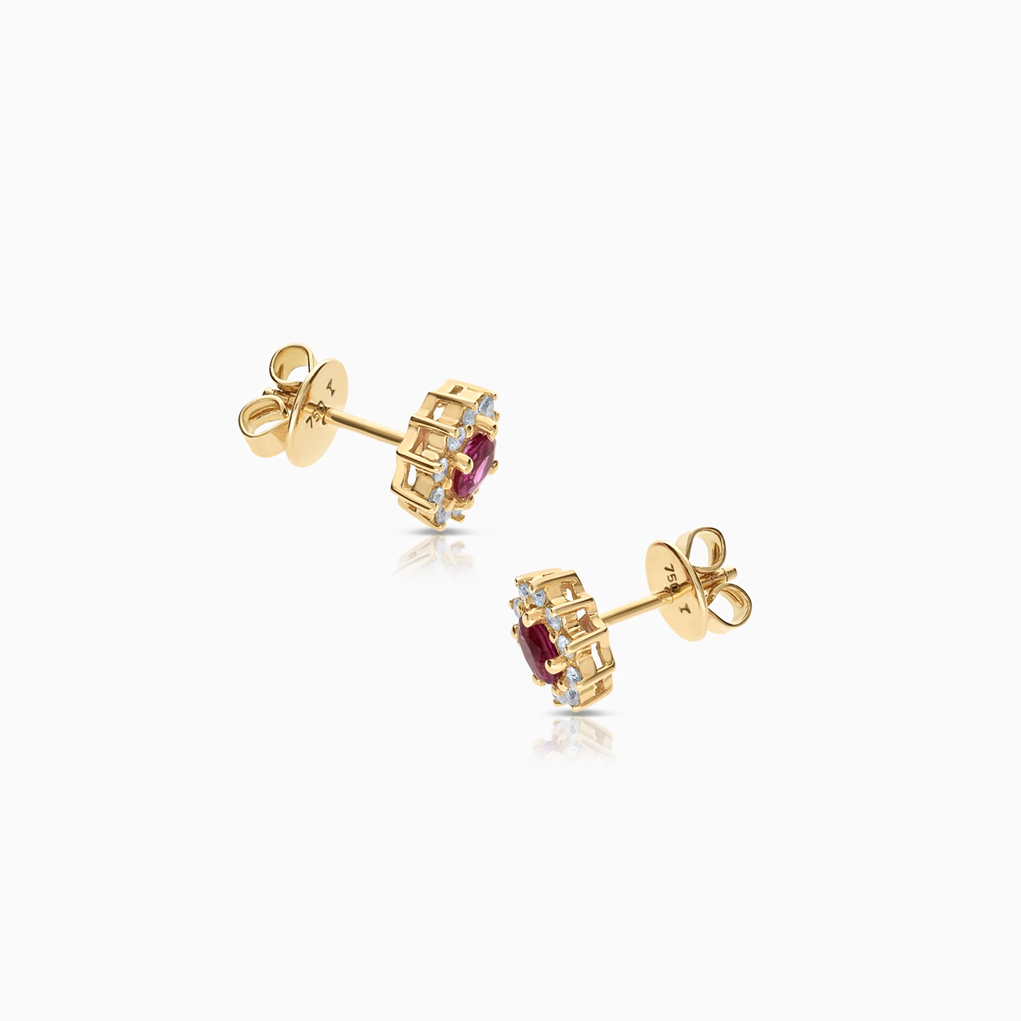 Carmosé Earrings with Sapphires and Diamonds 0.20ct 18K Gold - Image 2