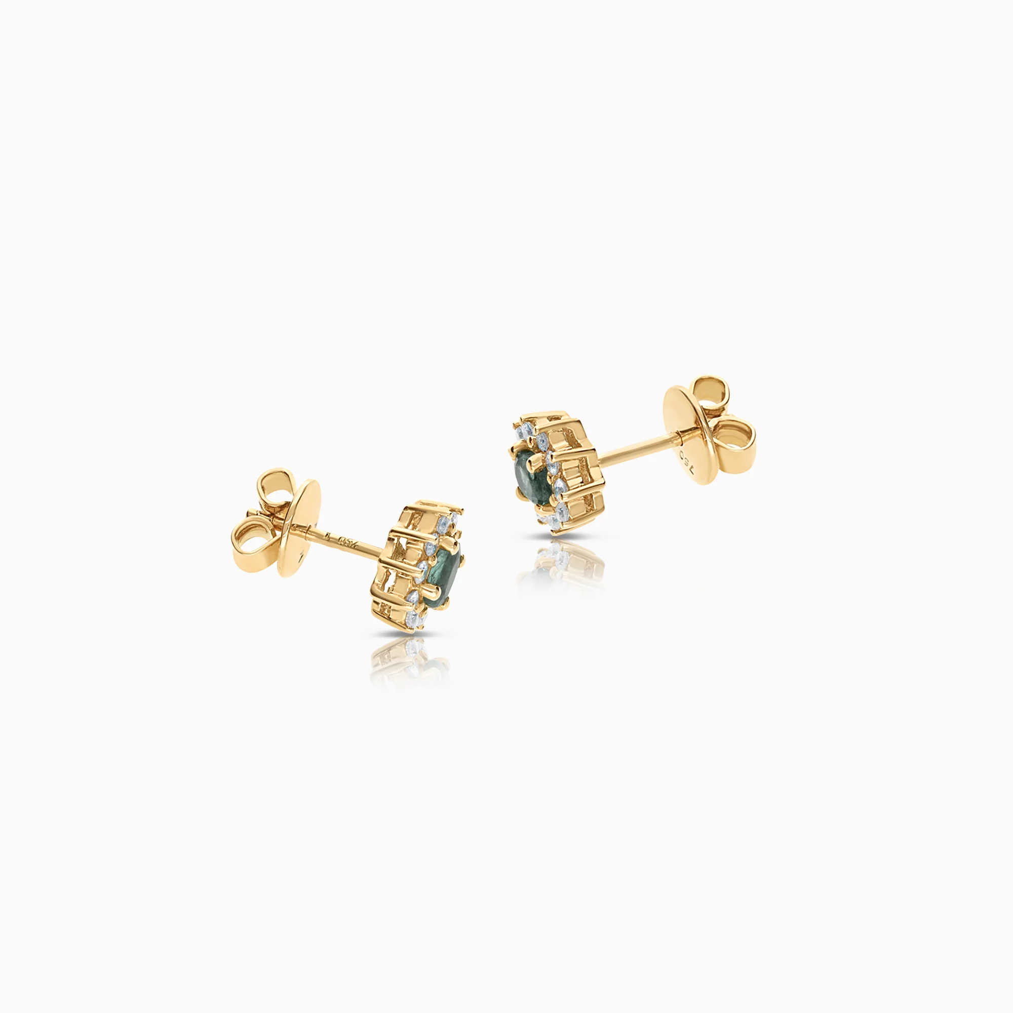 Carmosé earrings with emeralds and diamonds 0.20ct 18K gold - Image 2
