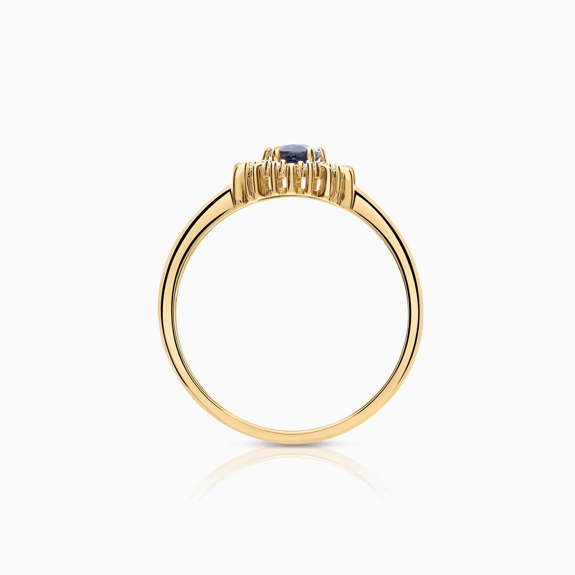 Carmosa ring 0.05ct with sapphire 18K gold - Image 2