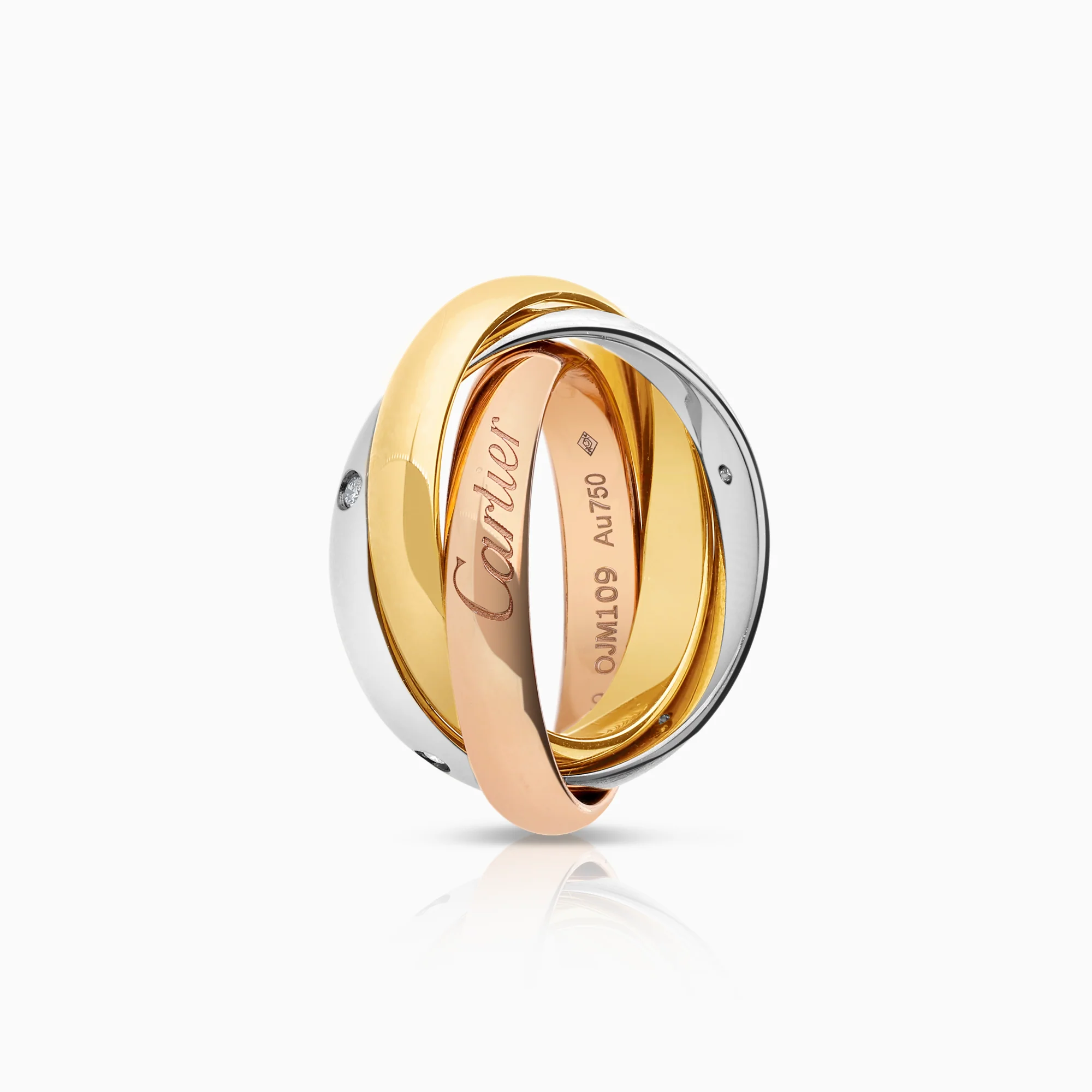 Cartier Trinity ring 0.06ct 18K