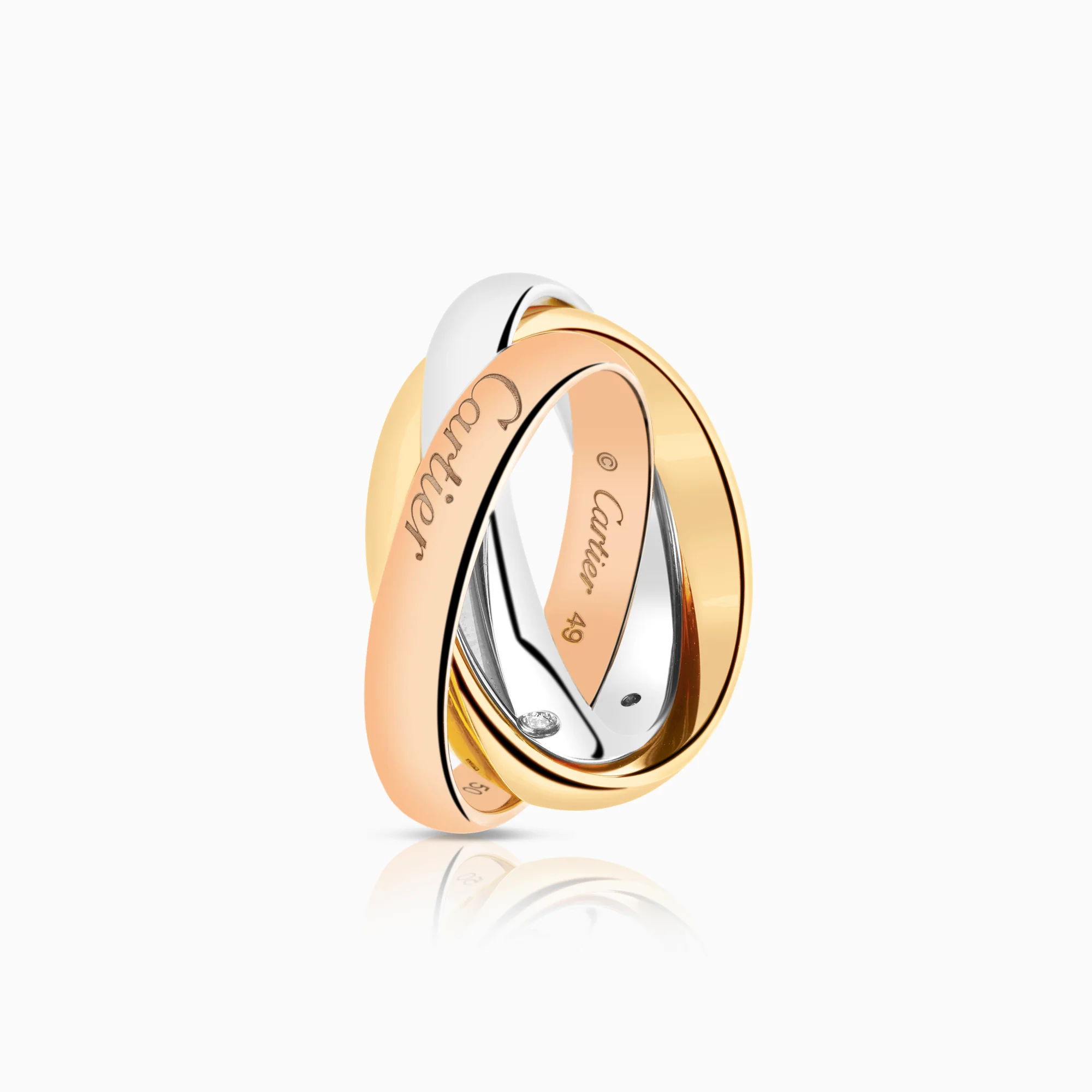 Cartier Trinity ring 0.06ct 18K - Image 3