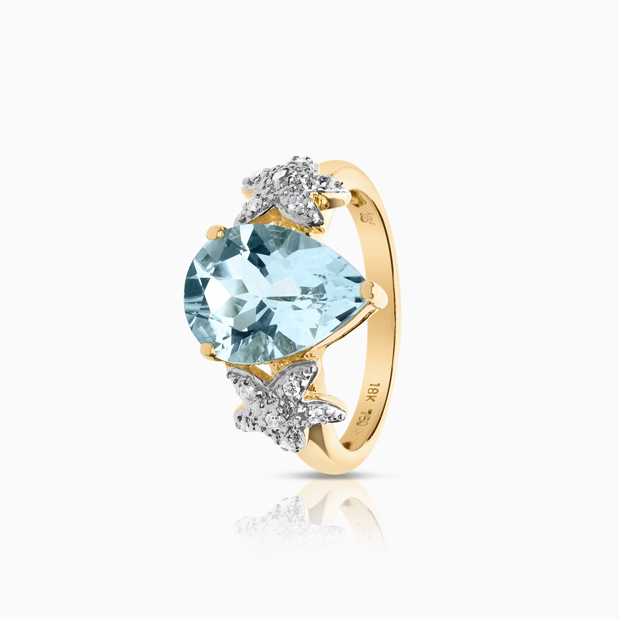 Cocktail ring 0.08ct 18K gold