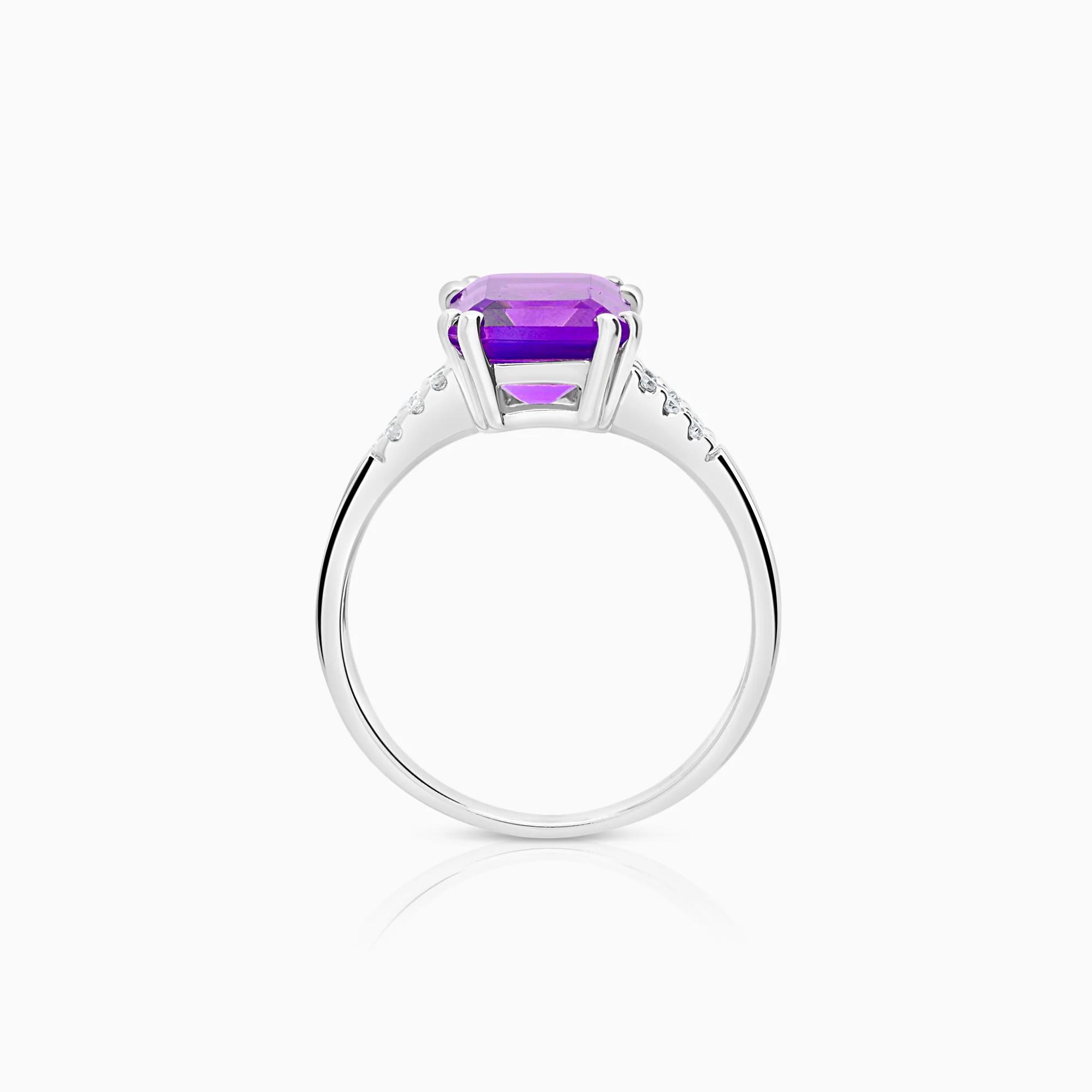 Cocktail ring 0.12ct 18K white gold - Image 2