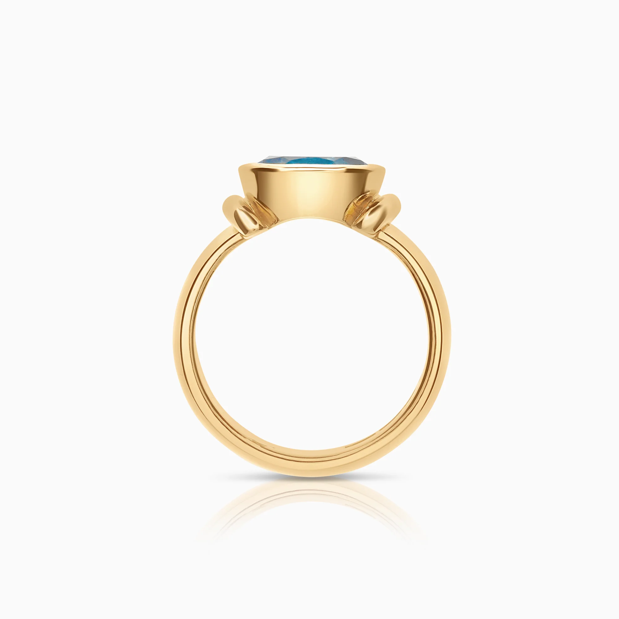 Cocktail ring topaz 9.45g 18K gold - Image 2