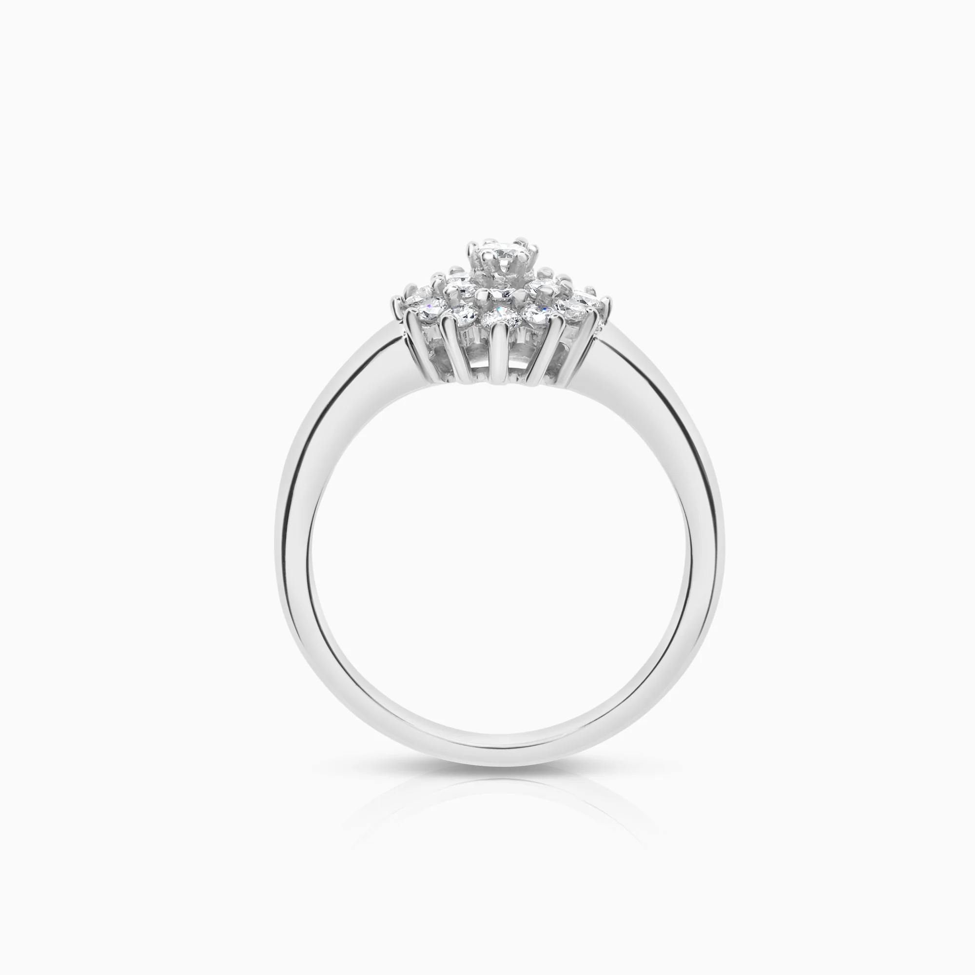 Cocktail ring with 0.38ct diamonds in 18K white gold - Image 2