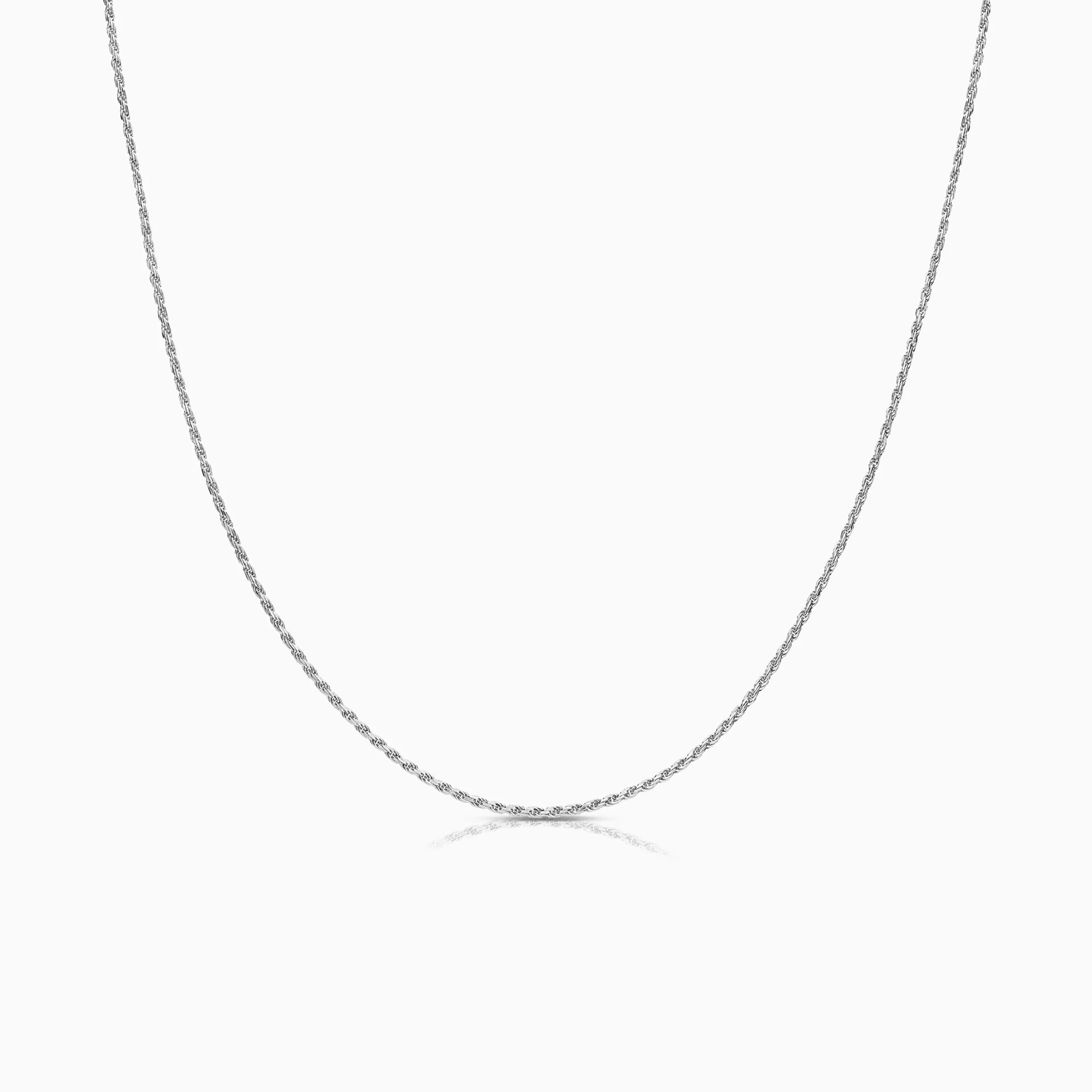 Rope necklace 2.95g 18K white gold