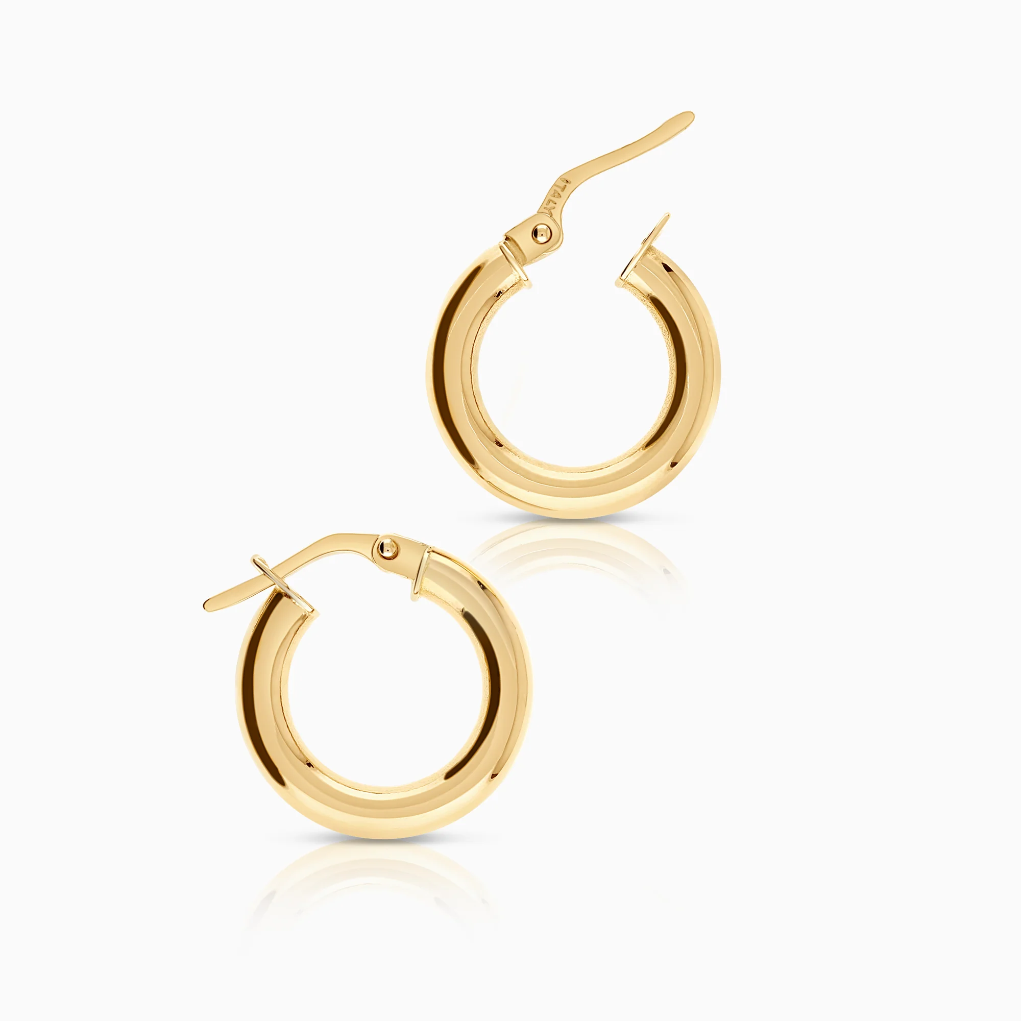 Hoop earrings 1.52g 18K gold - Image 2