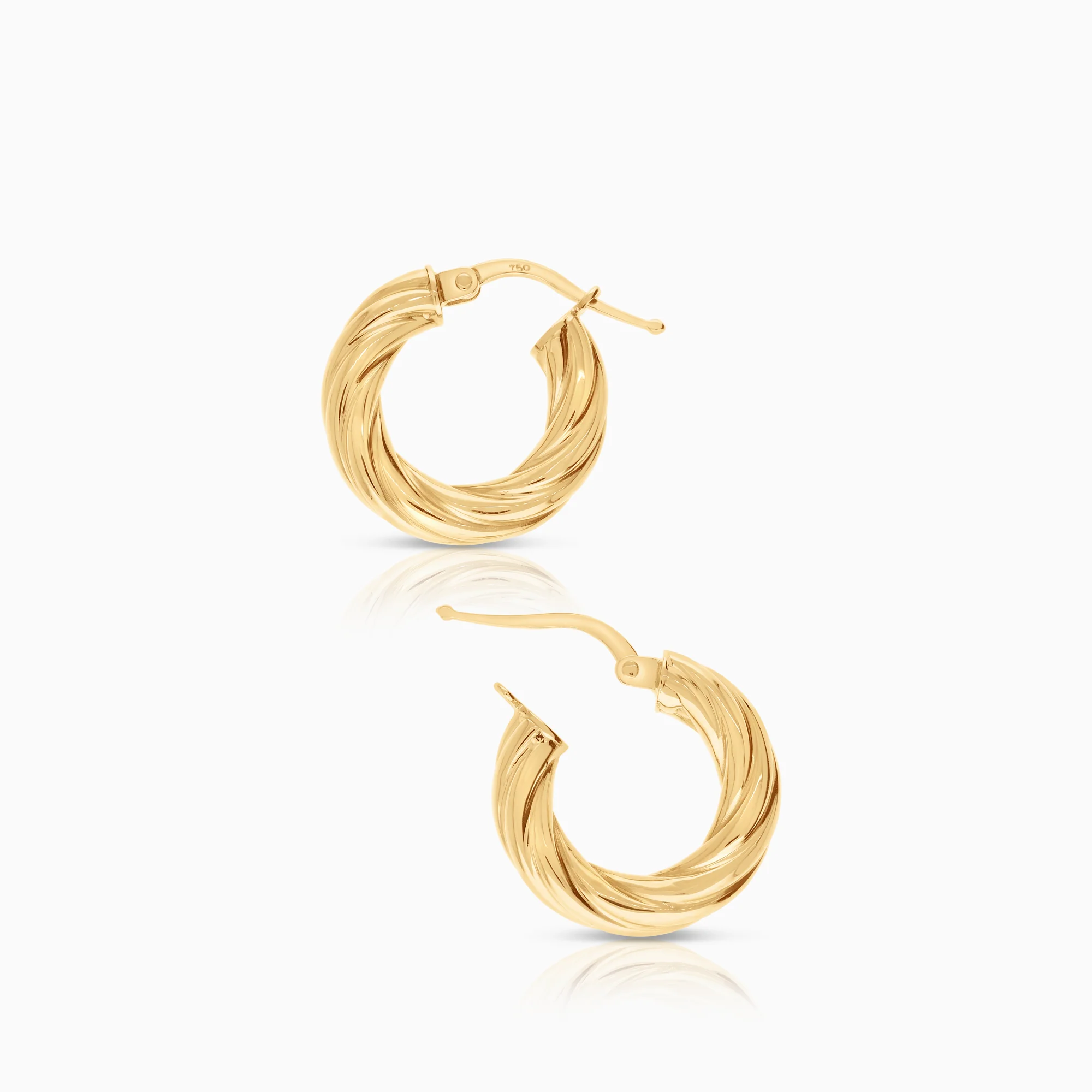 Hoop earrings 2.21g 18K gold - Image 2