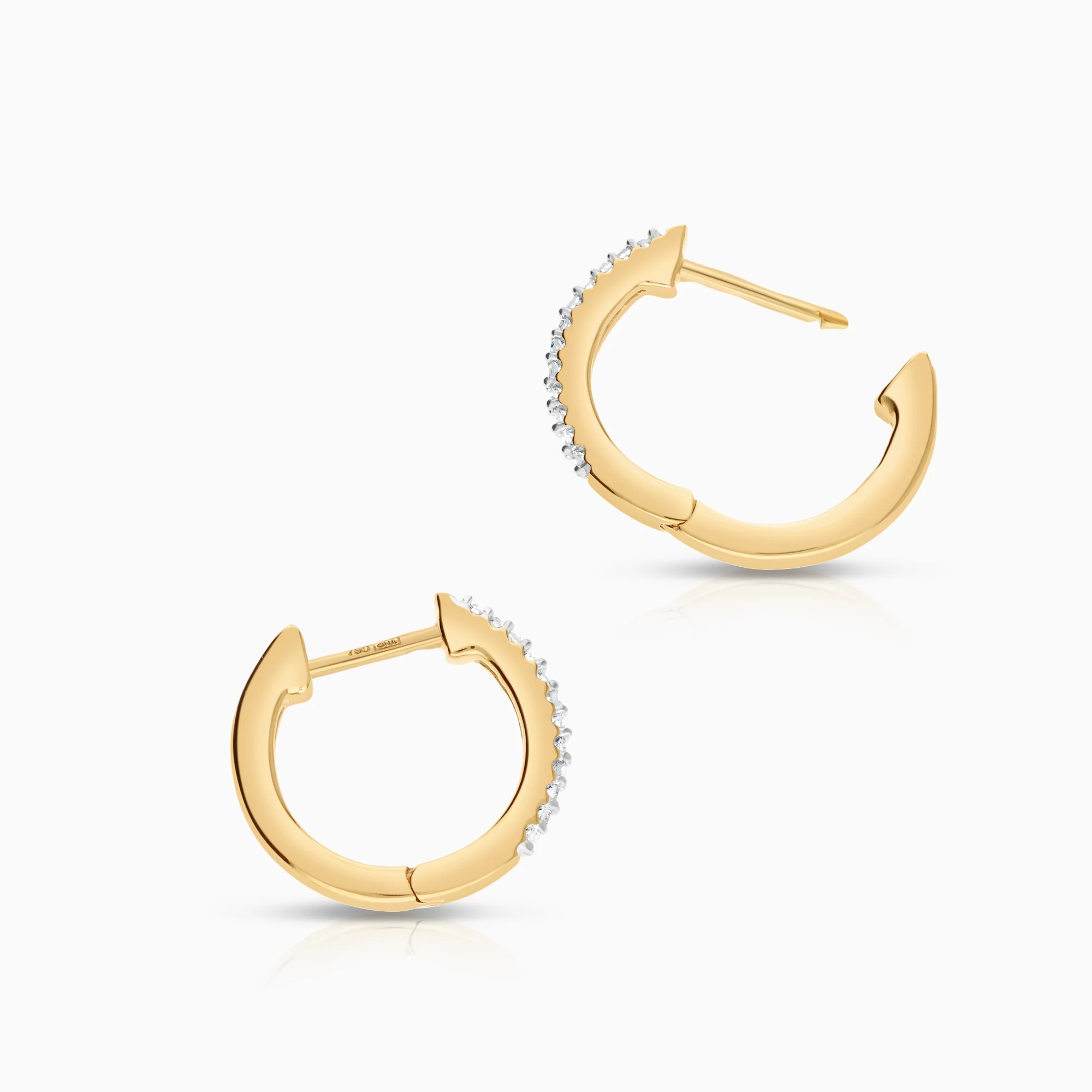 Hoops diamonds 0.07ct 18K gold - Image 2