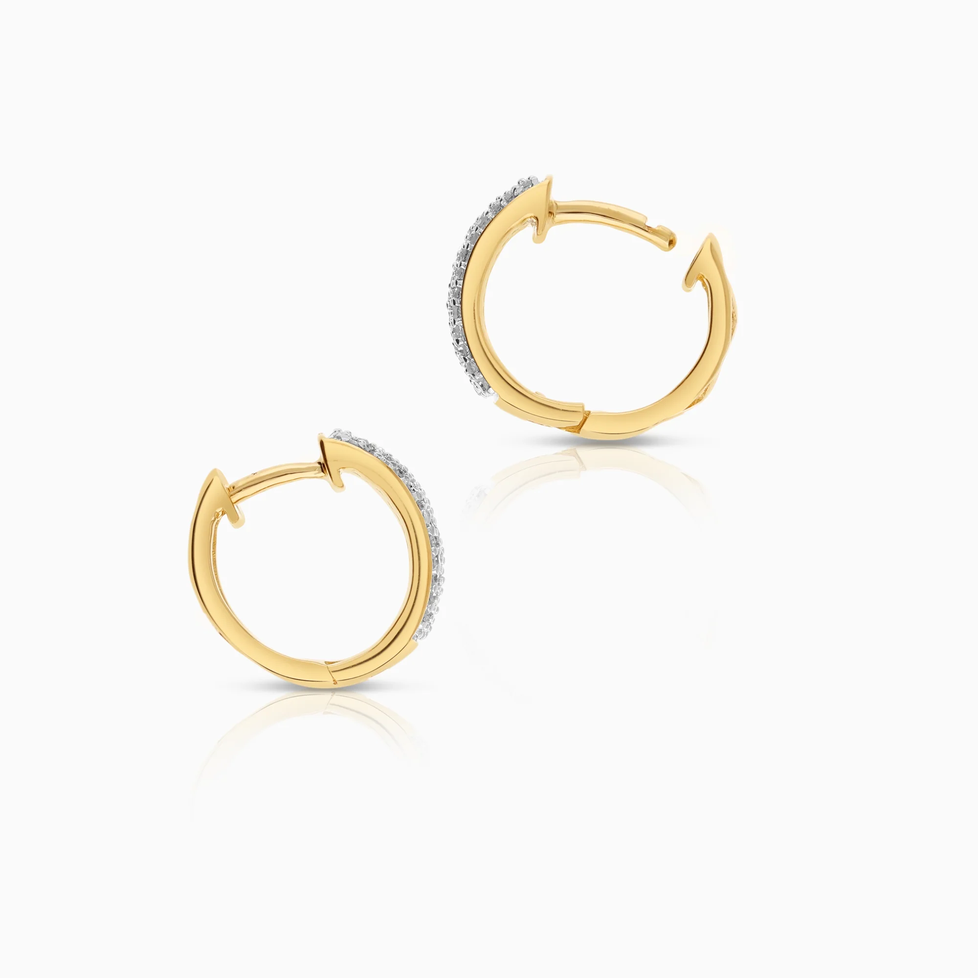 Hoop earrings 0.25ct 18K gold - Image 2
