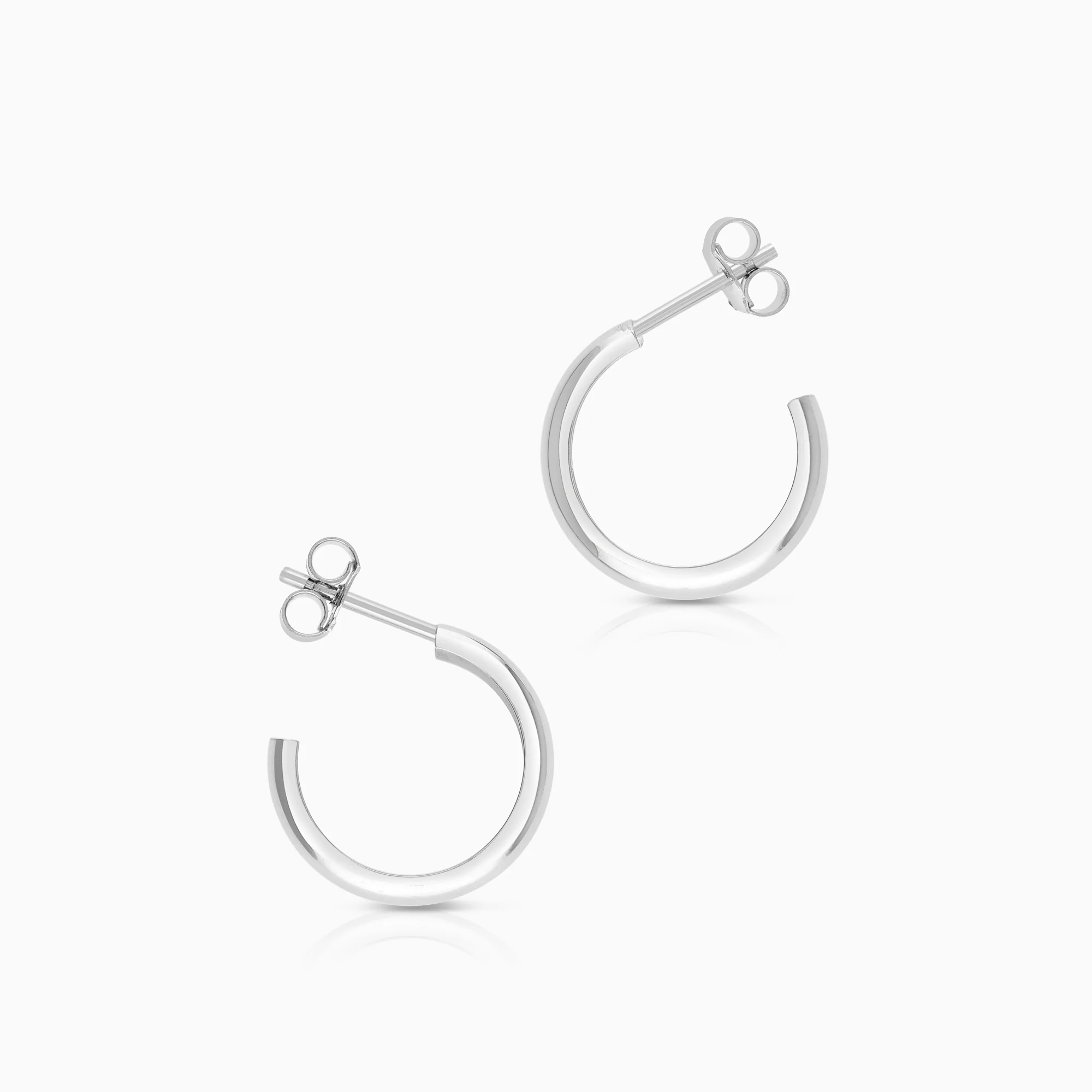 Hoop earrings 0.97g 14K white gold - Image 2