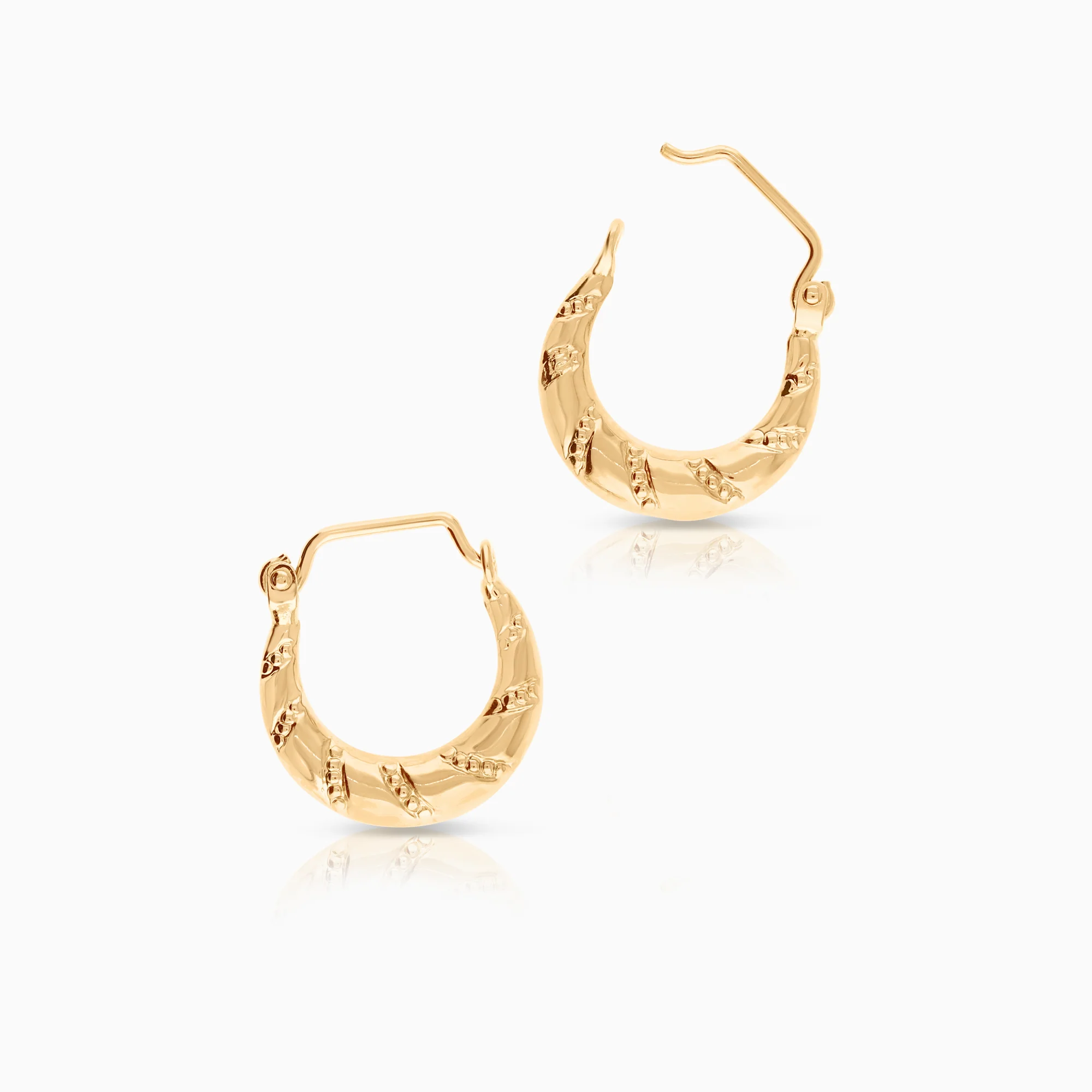 Hoop earrings 1.00g 18K gold - Image 2