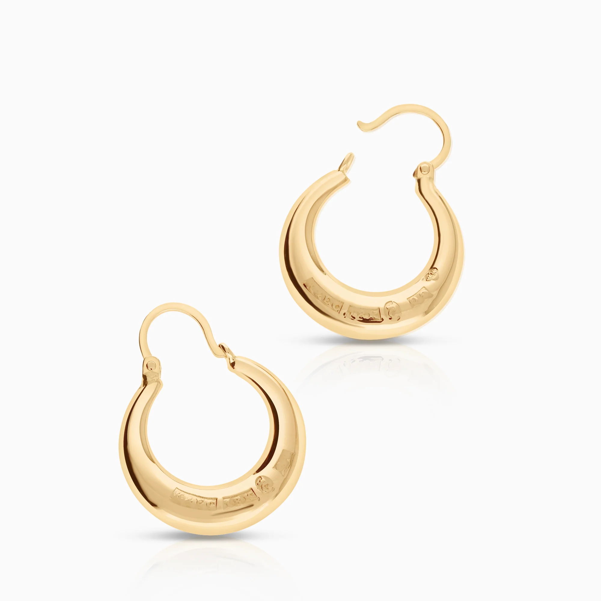 Hoop earrings 1.75g 18K gold - Image 2