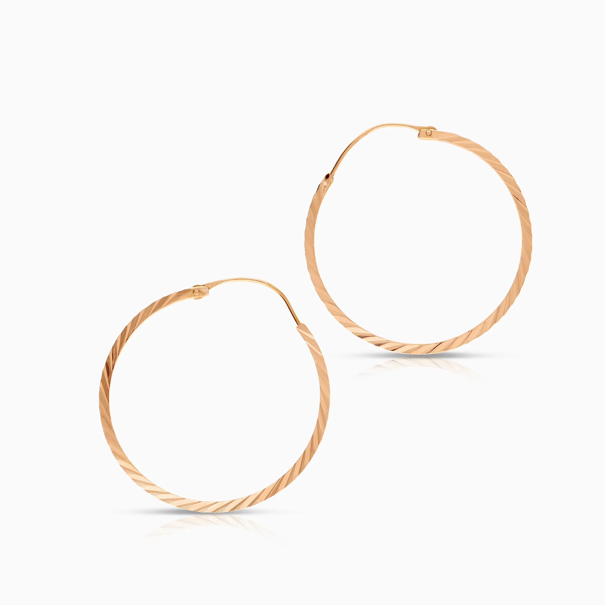 Hoop earrings 2.93g 14K rose gold - Image 2