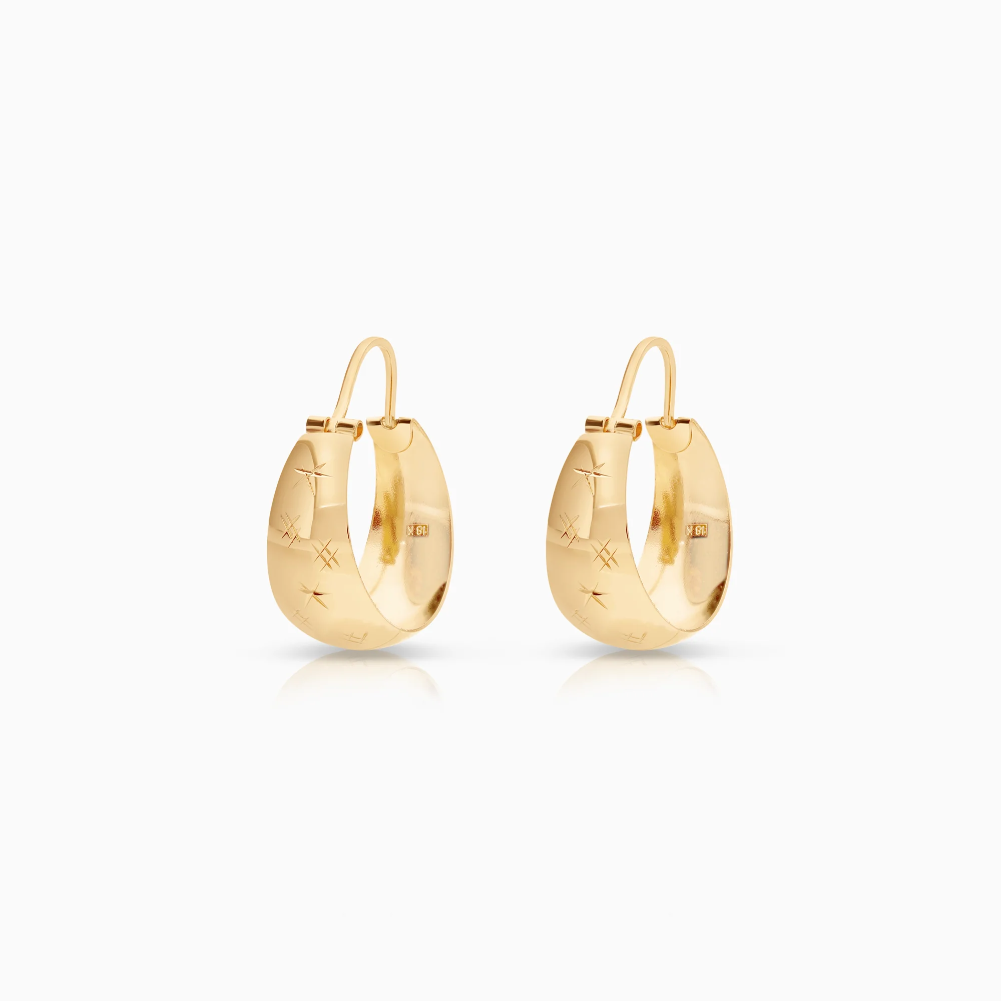 Hoop earrings 3.53g 18K gold