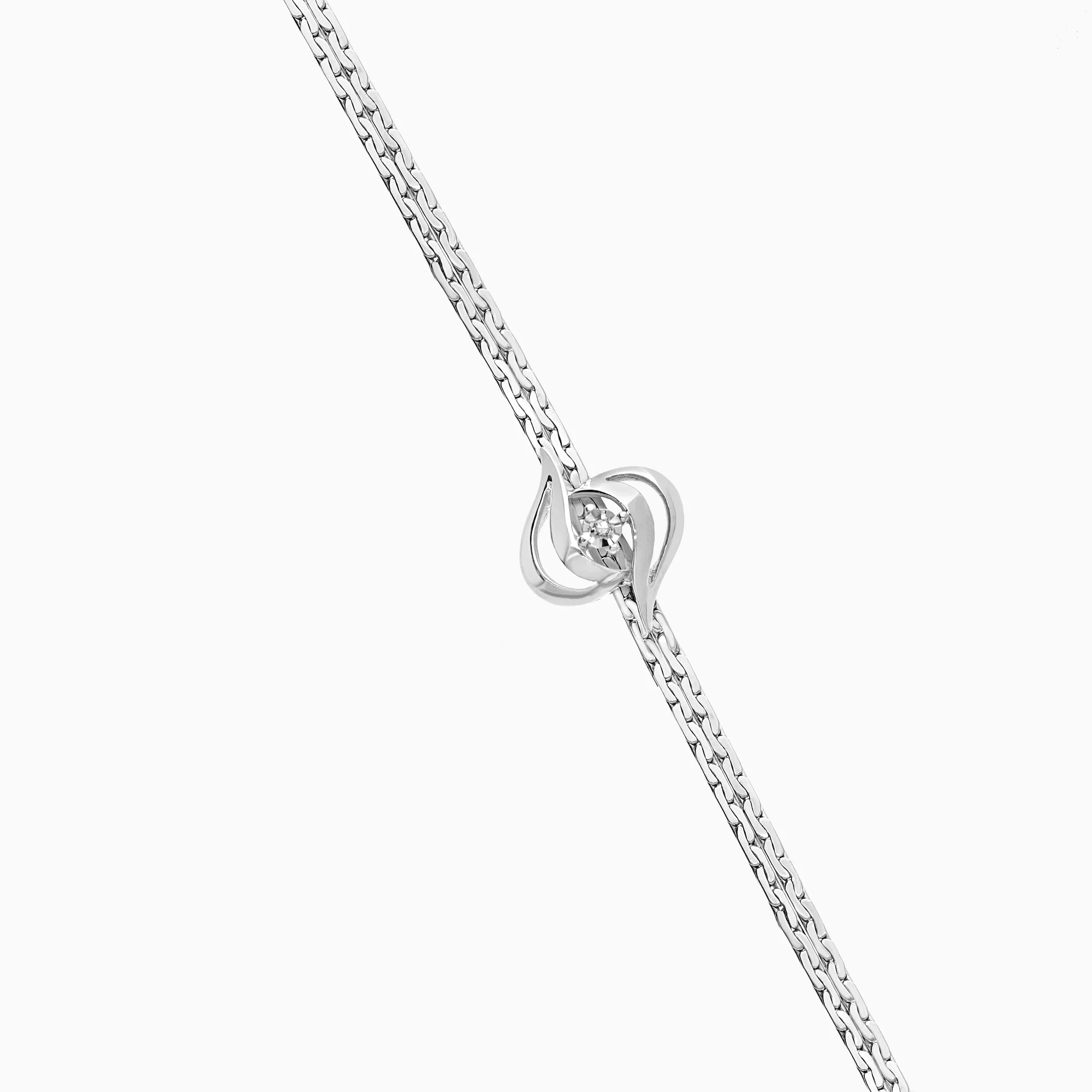 Diamond bracelet 0.01ct 18K white gold