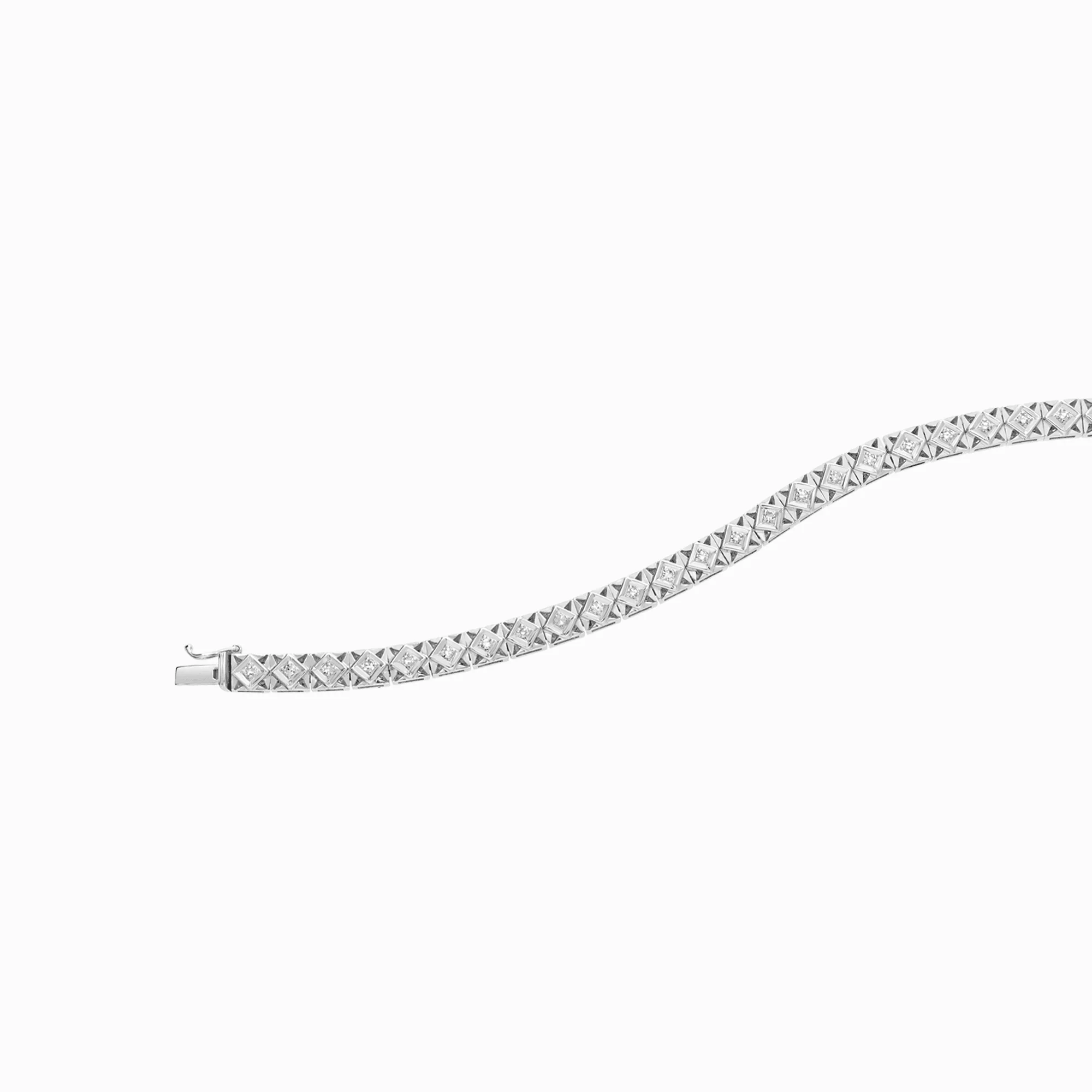 Diamond bracelet 0.54ct 18K white gold - Image 2