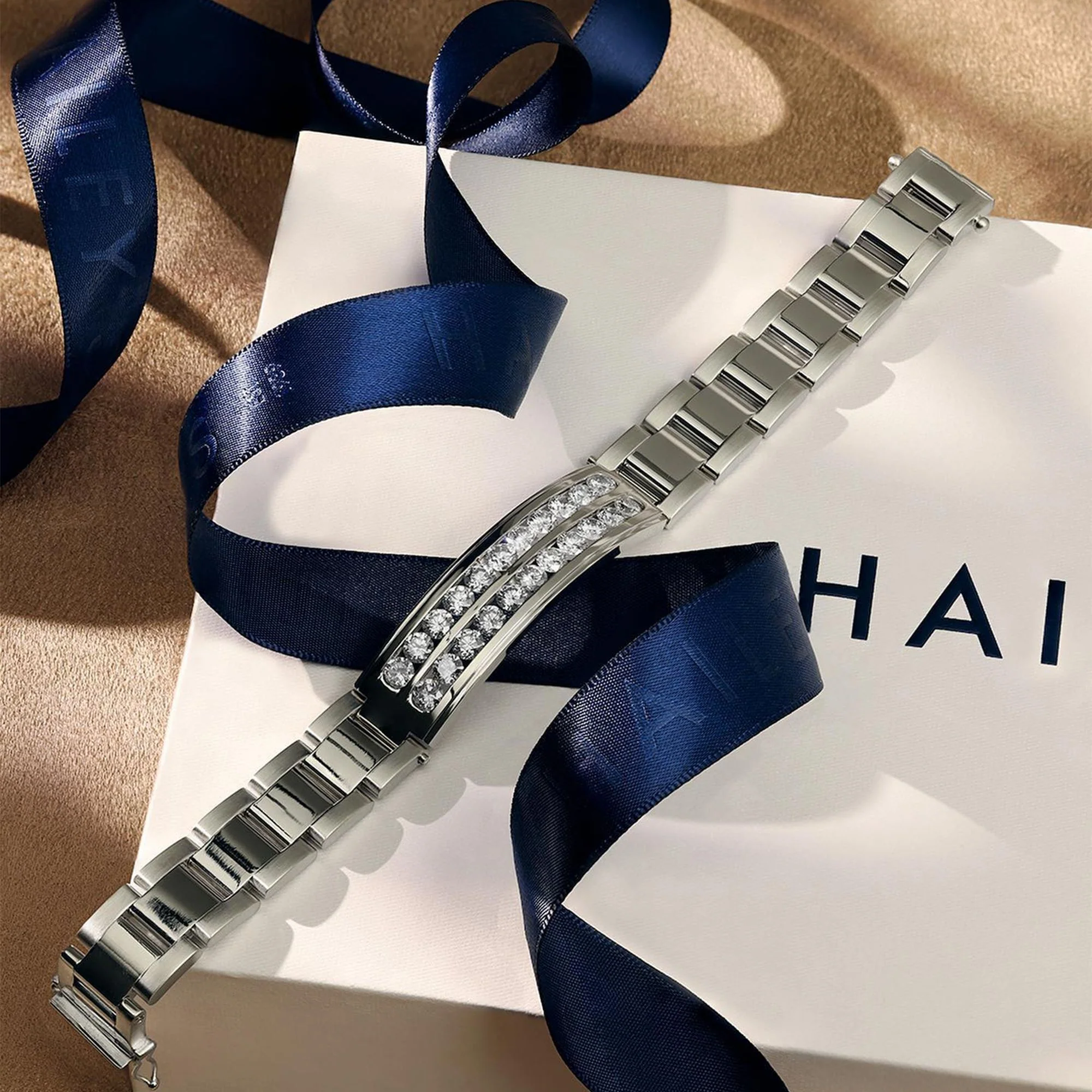 Diamond bracelet 8.01ct 14K white gold - Image 4