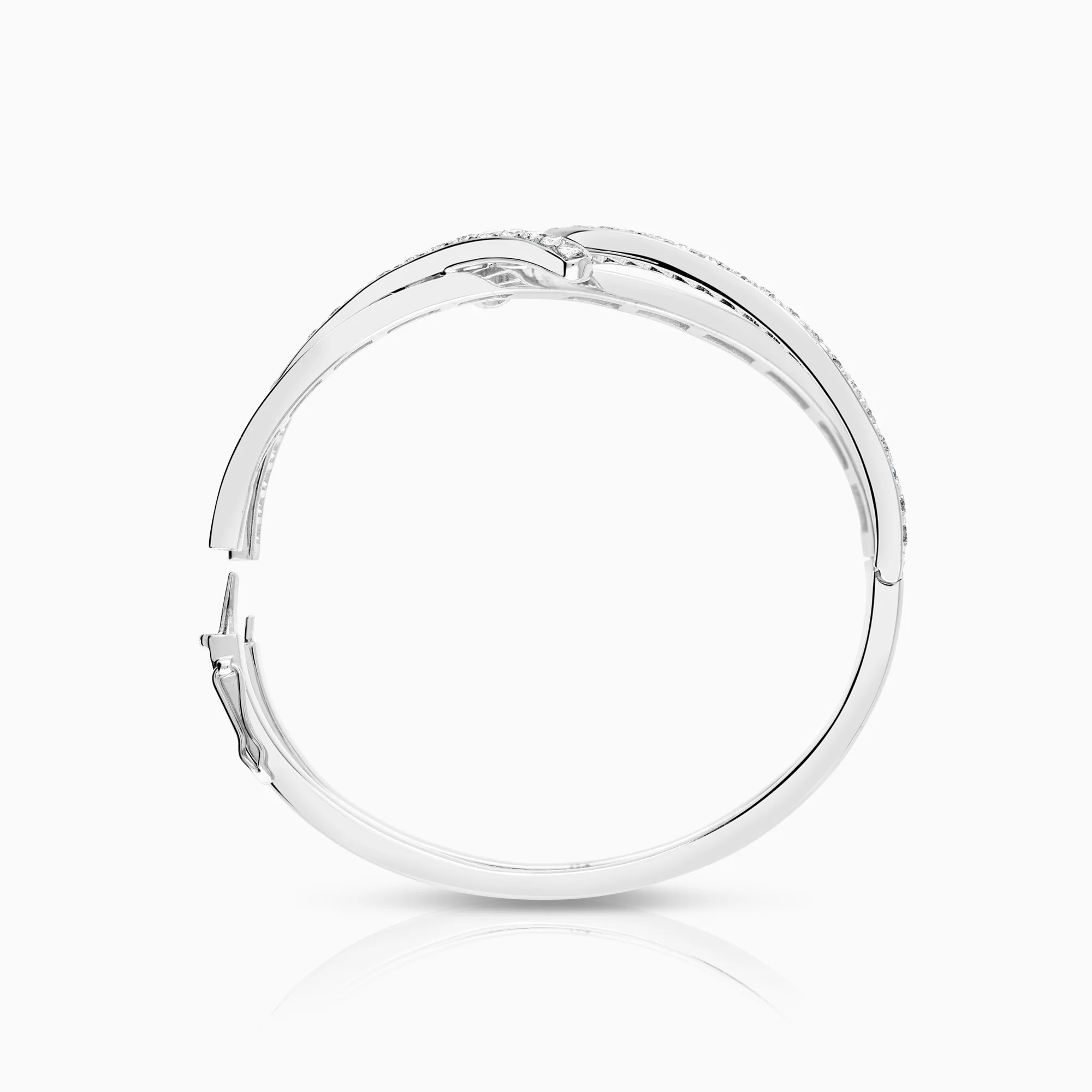 Diamond bangle 5.49ct 18K white gold - Image 3
