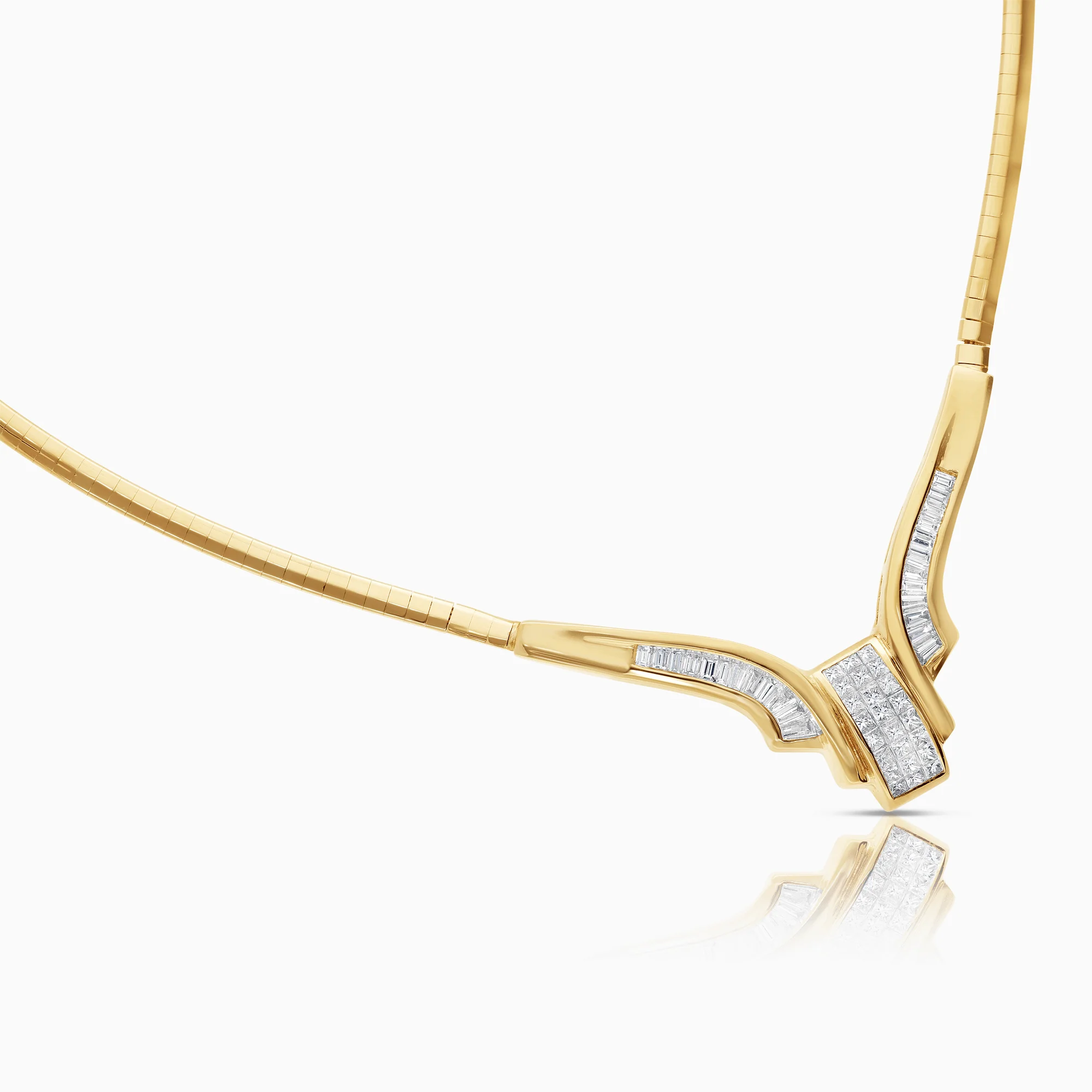 Diamond necklace 3.20ct 14K gold - Image 3