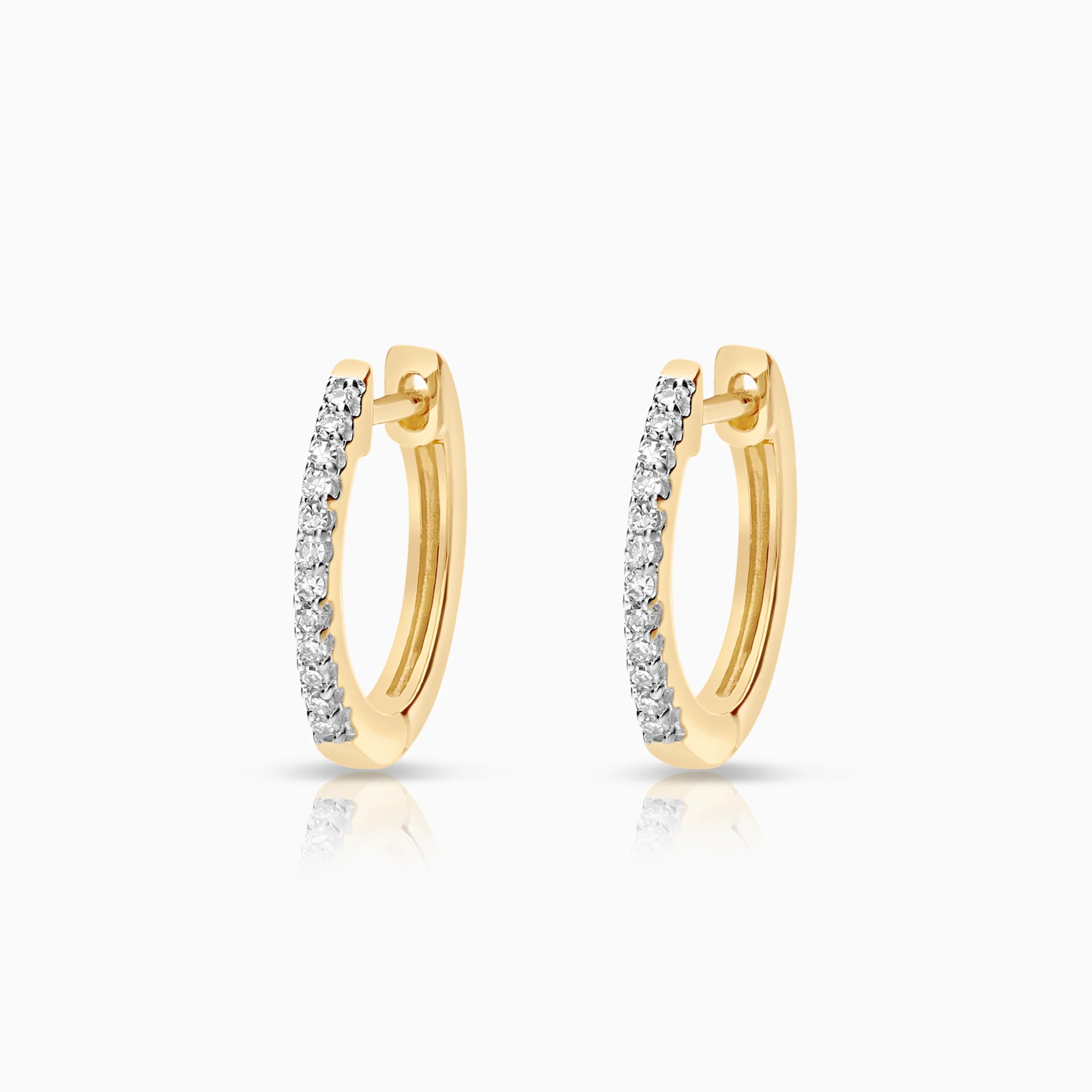 Diamond Hoops 0.07ct 18K gold