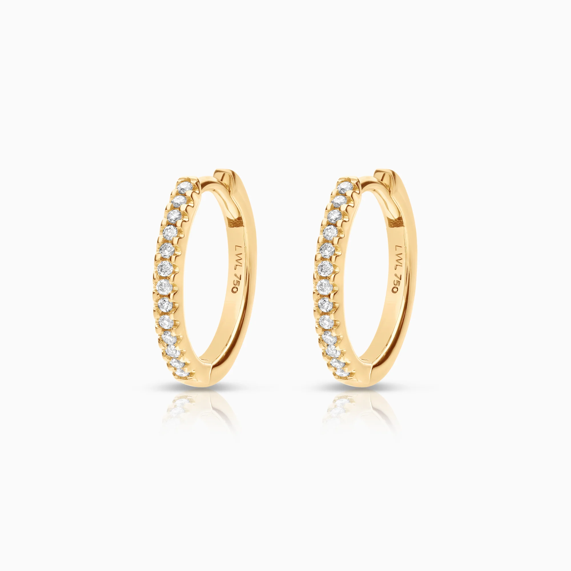 Diamond Hoops 0.13ct 18K gold