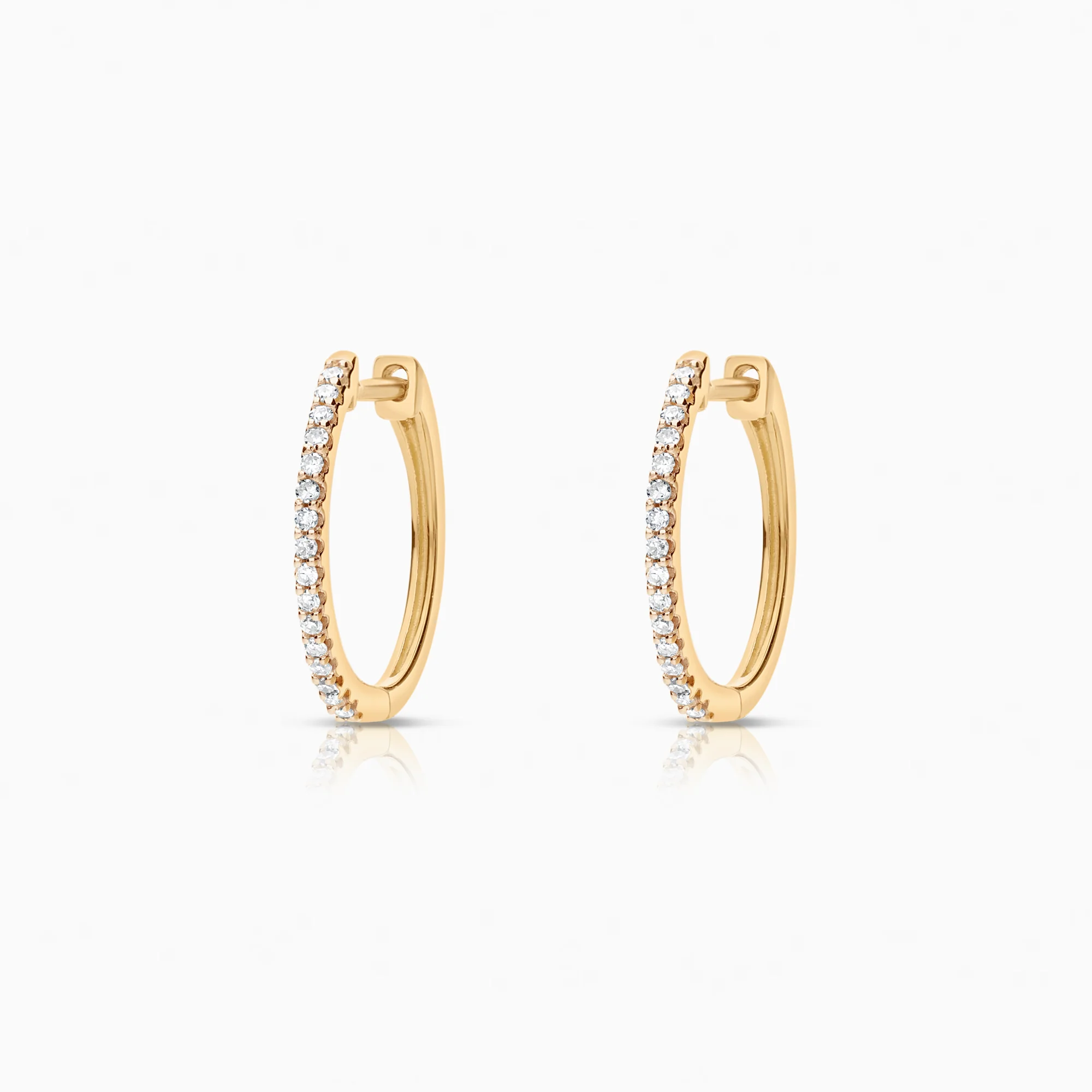 Diamond hoops 0.16ct 18K gold