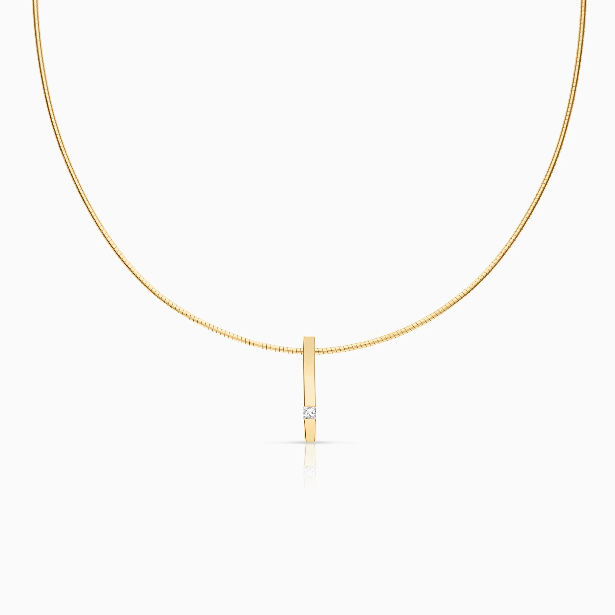 Diamond necklace 0.07ct 18K gold