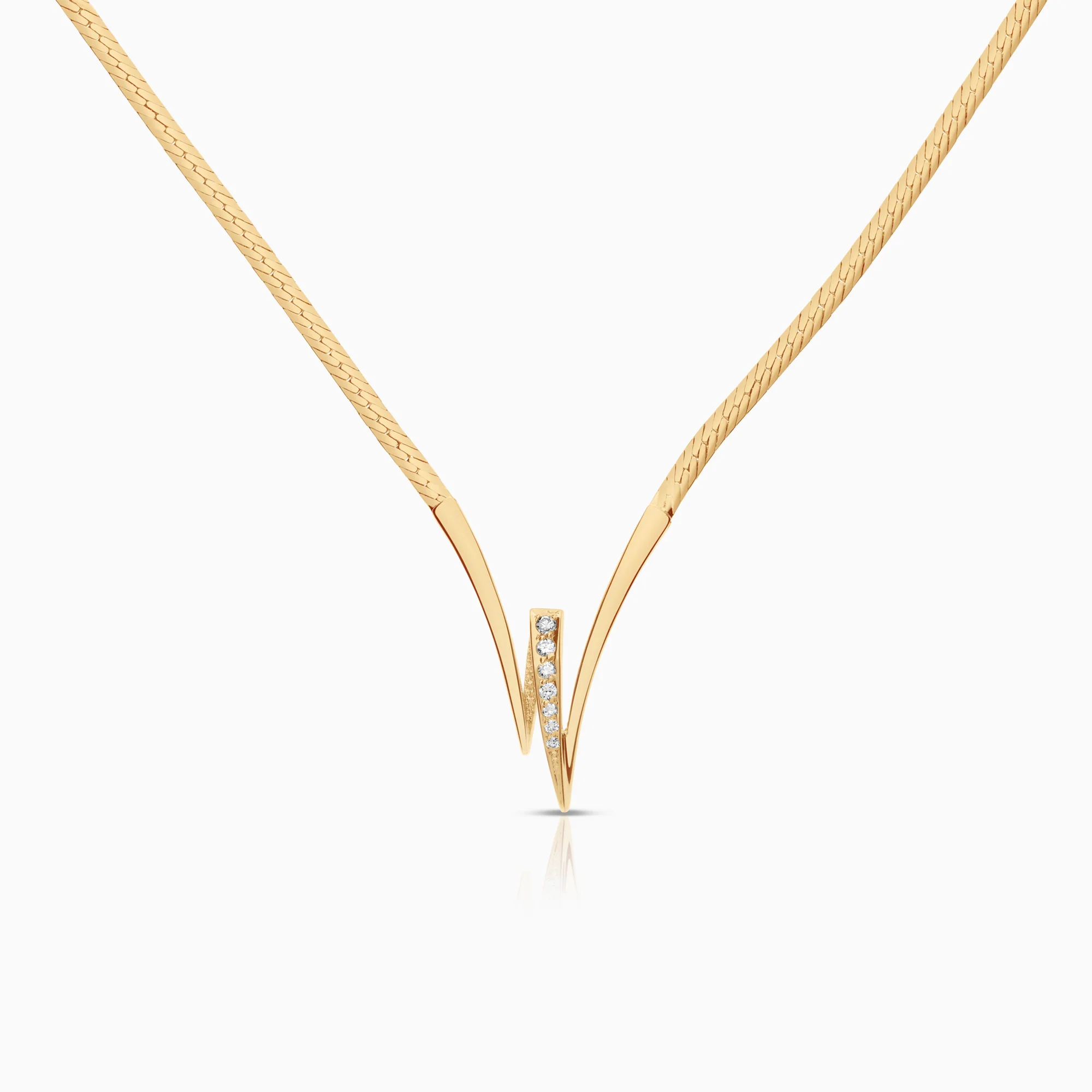 Diamond necklace 0.13ct 18K gold