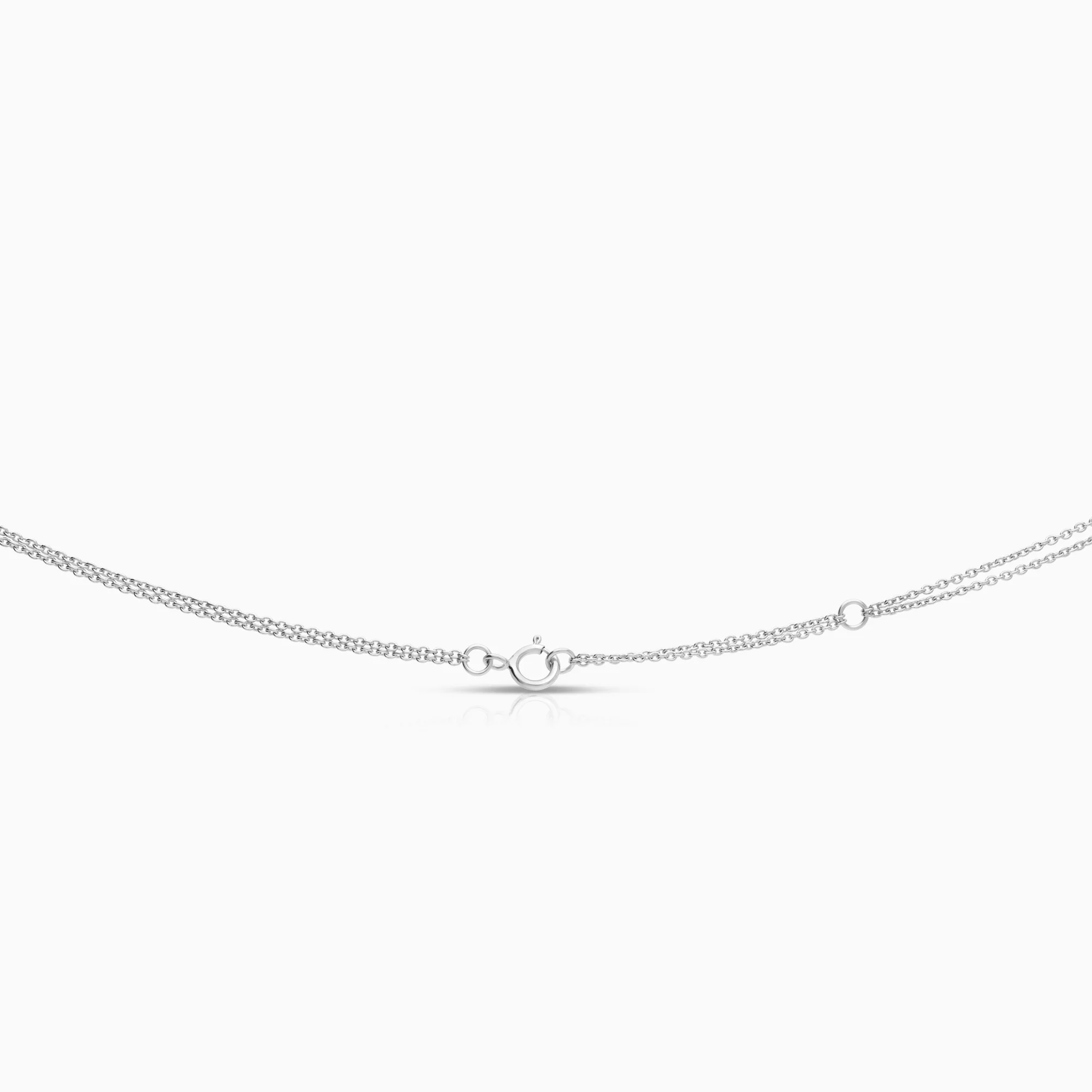 Diamond necklace 0.14ct 18K white gold - Image 2