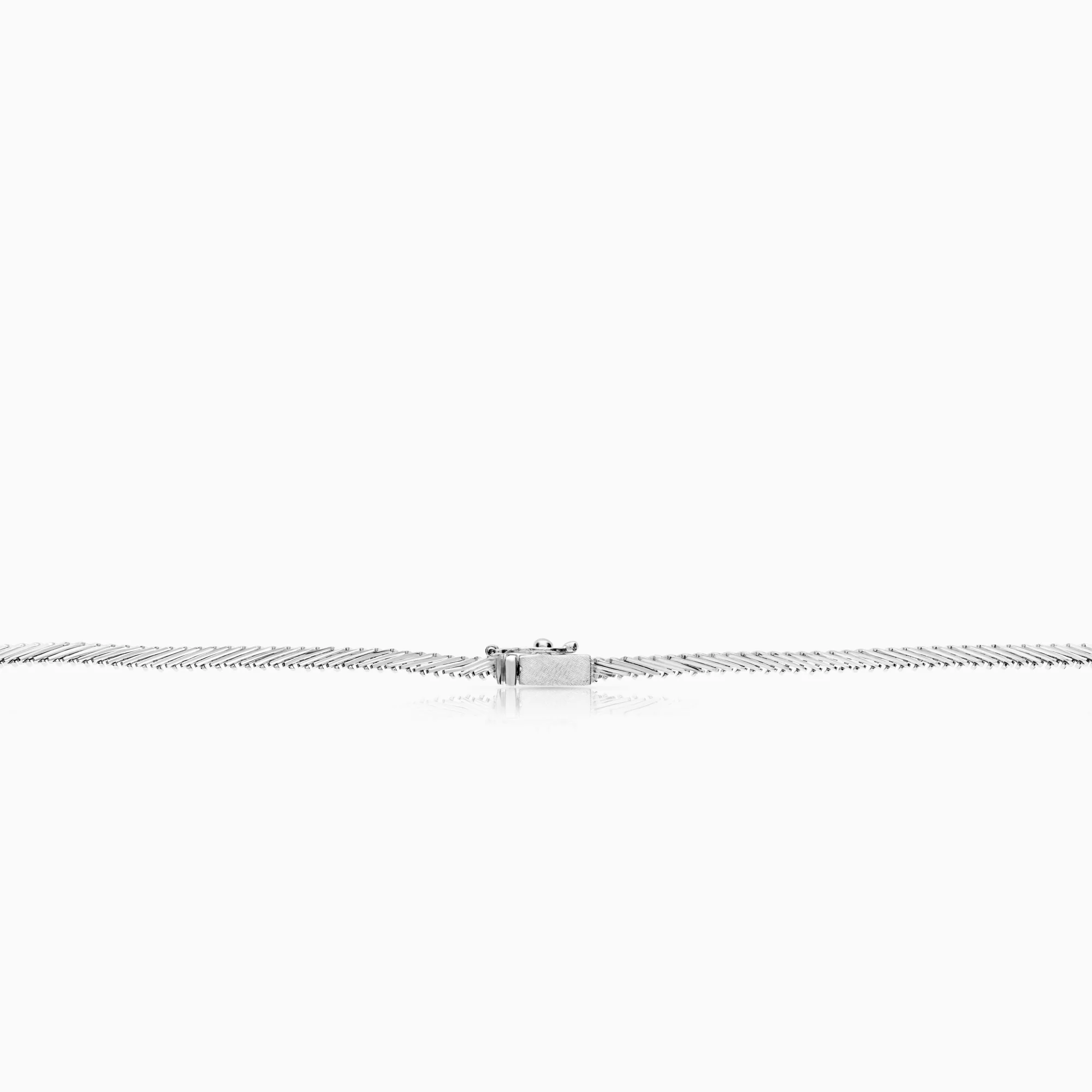 Diamond necklace 0.15ct 18K white gold - Image 3