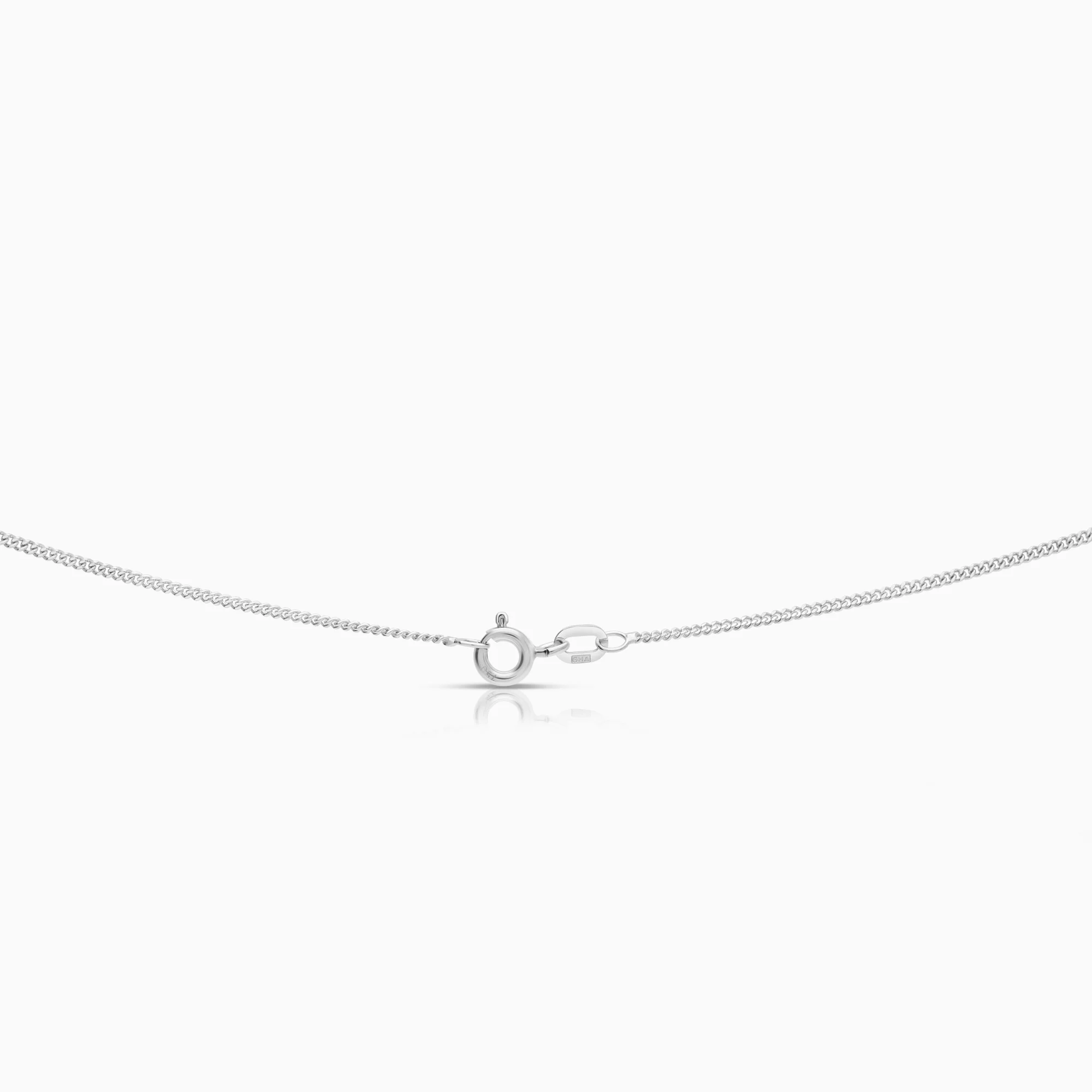 Diamond necklace 0.15ct 18K white gold - Image 2