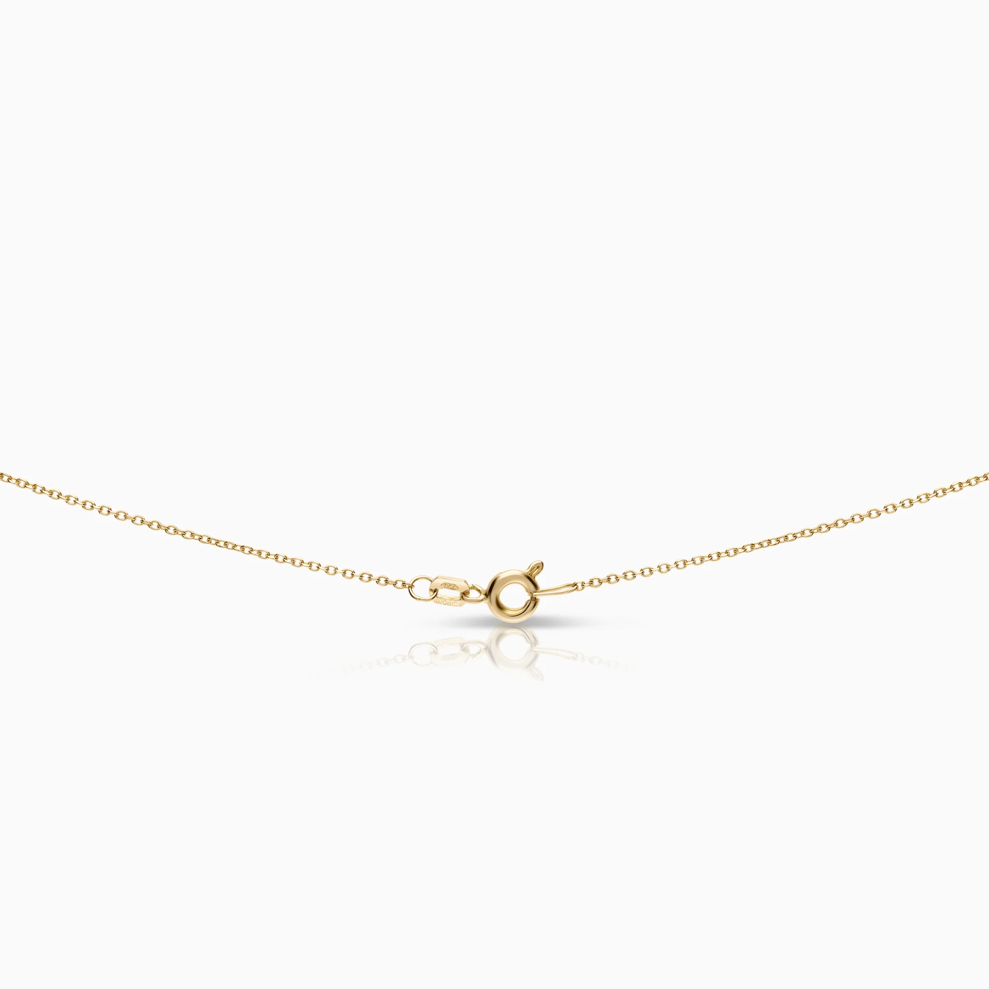 Diamond necklace 0.45ct 18K gold - Image 2