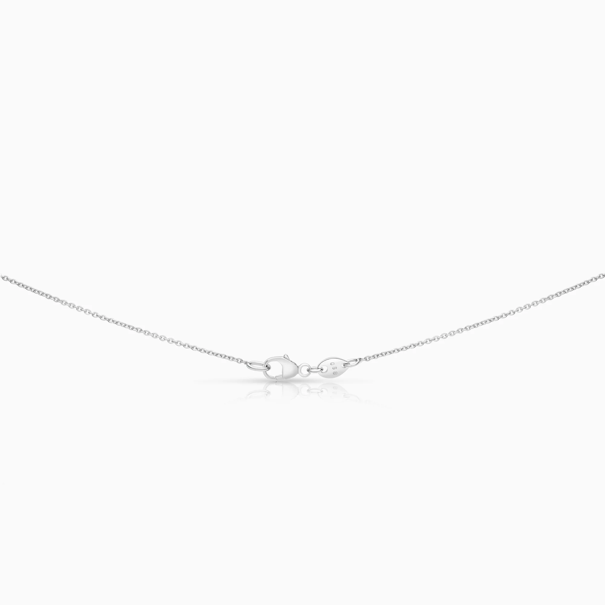 Necklace with diamond pendant 0.58ct 18K white gold - Image 2