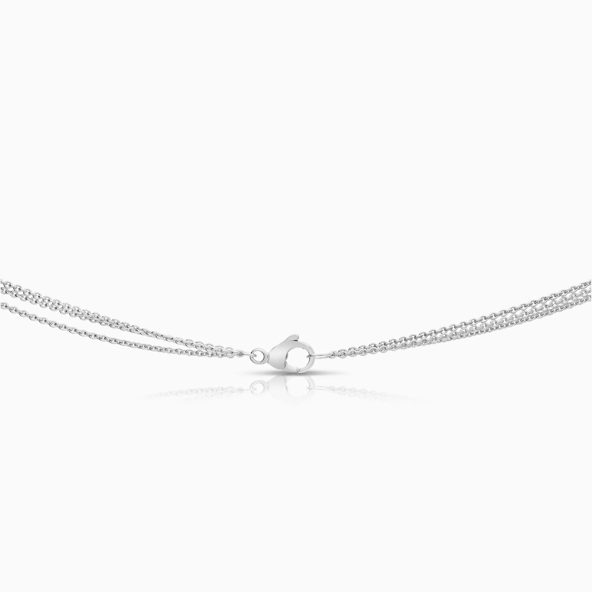Diamond necklace 0.85ct 18K white gold - Image 3