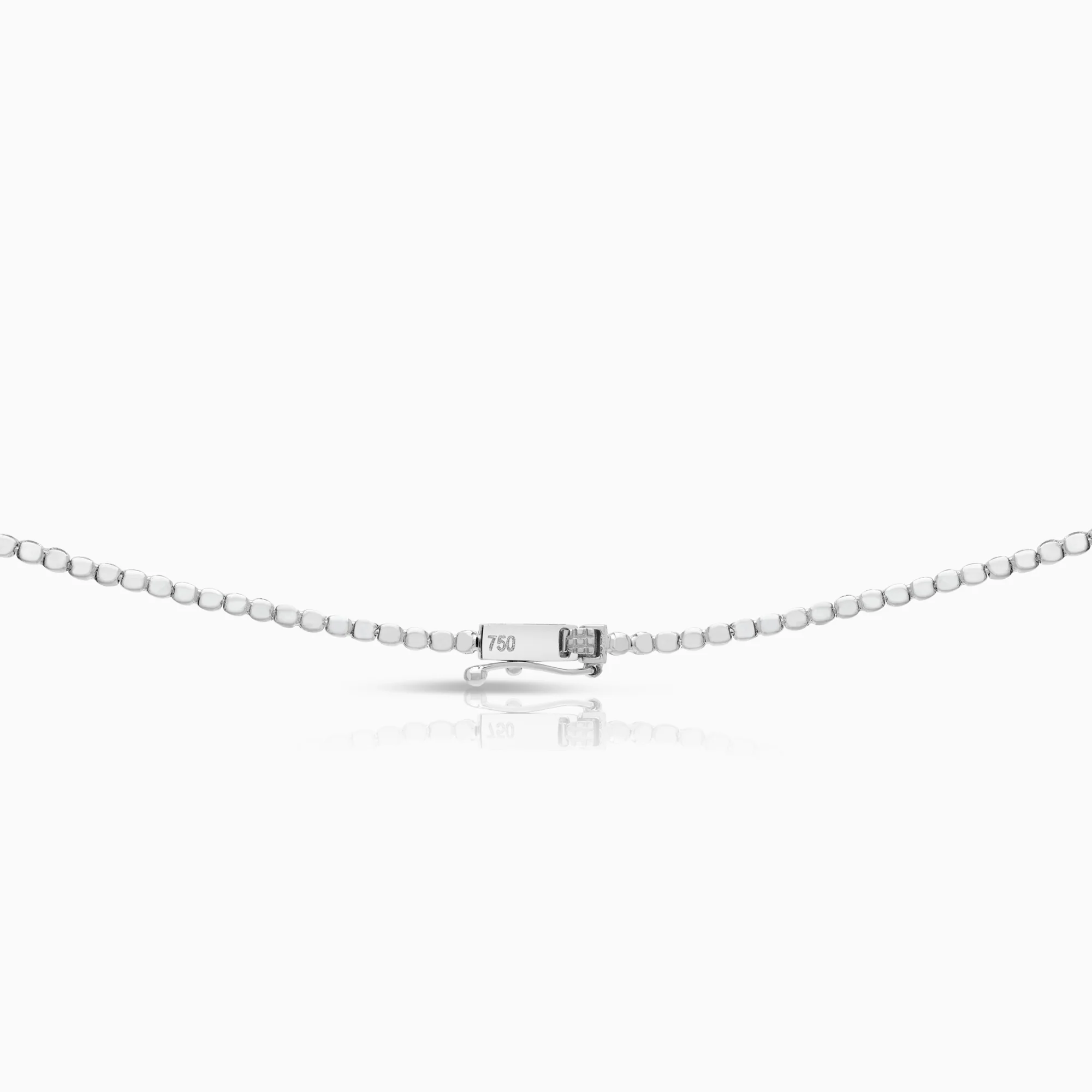 Diamond necklace 1.05ct 18K white gold - Image 2